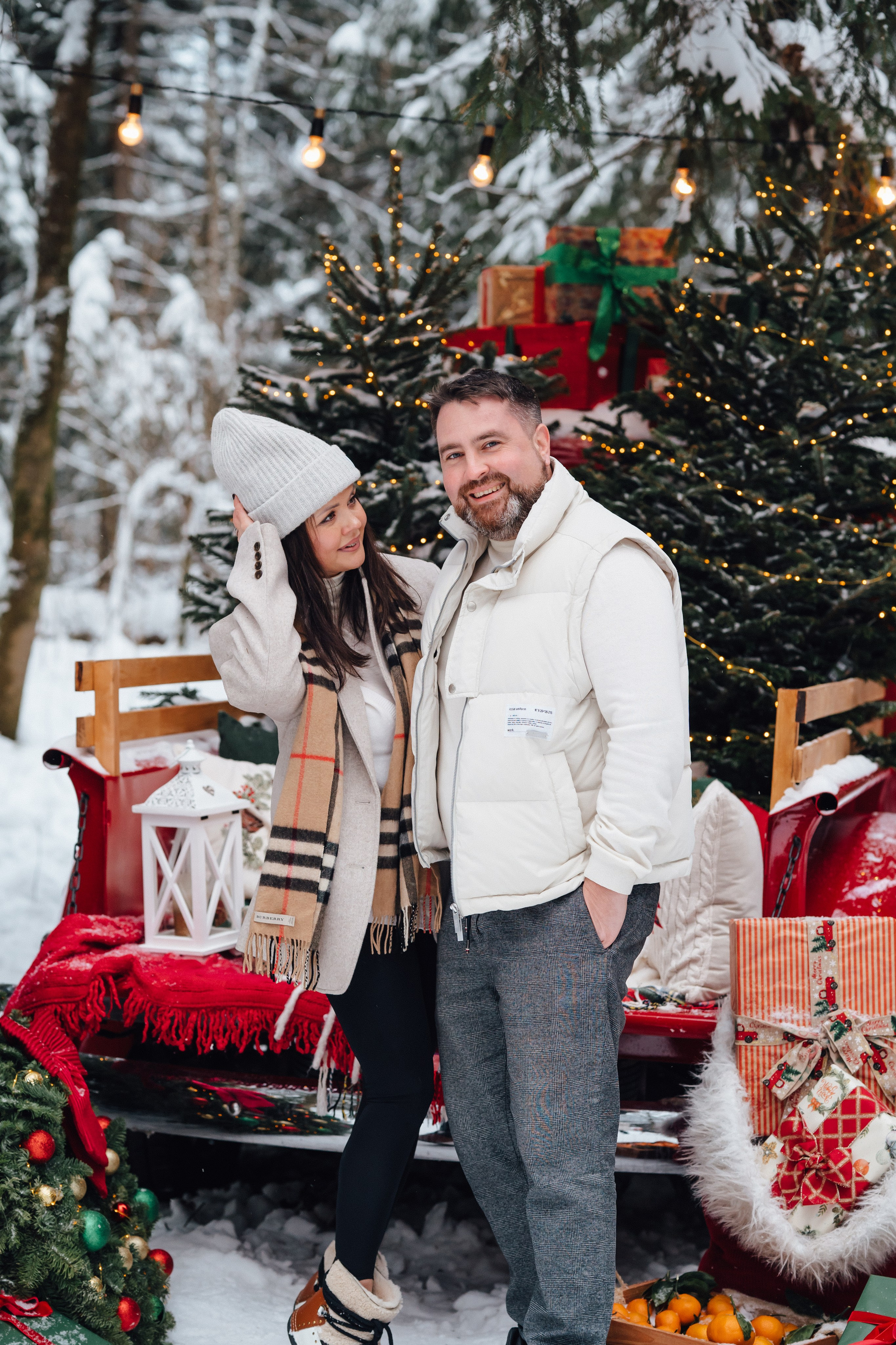 New Year. Red Car. Творческий фотограф взрослых и детей в Москве Анна Блифернец