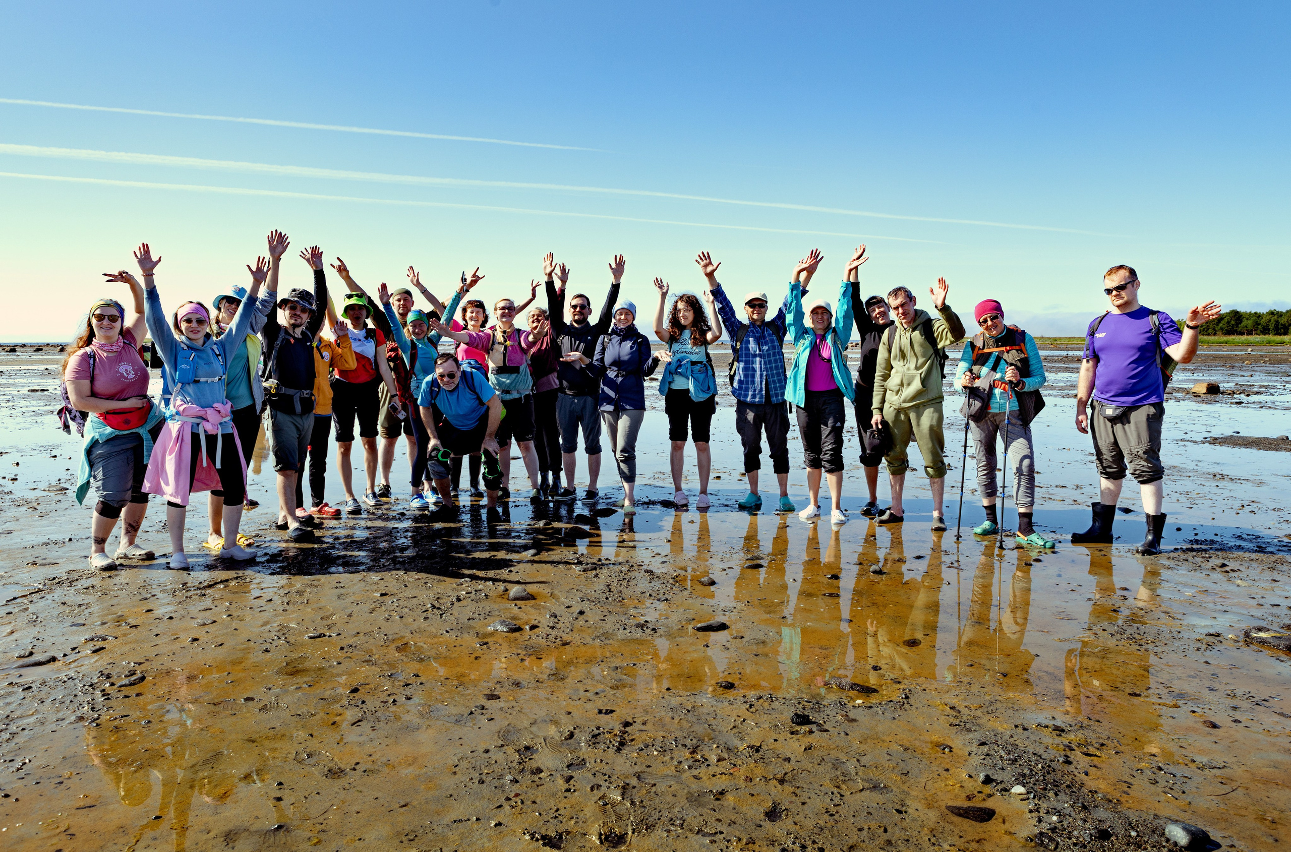 группа в походе на Соловецких островах