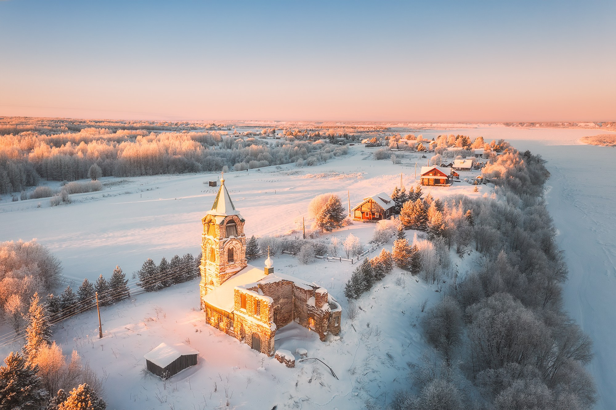 Пейзаж. Аэросъемка в Архангельске, Александр Ермолин