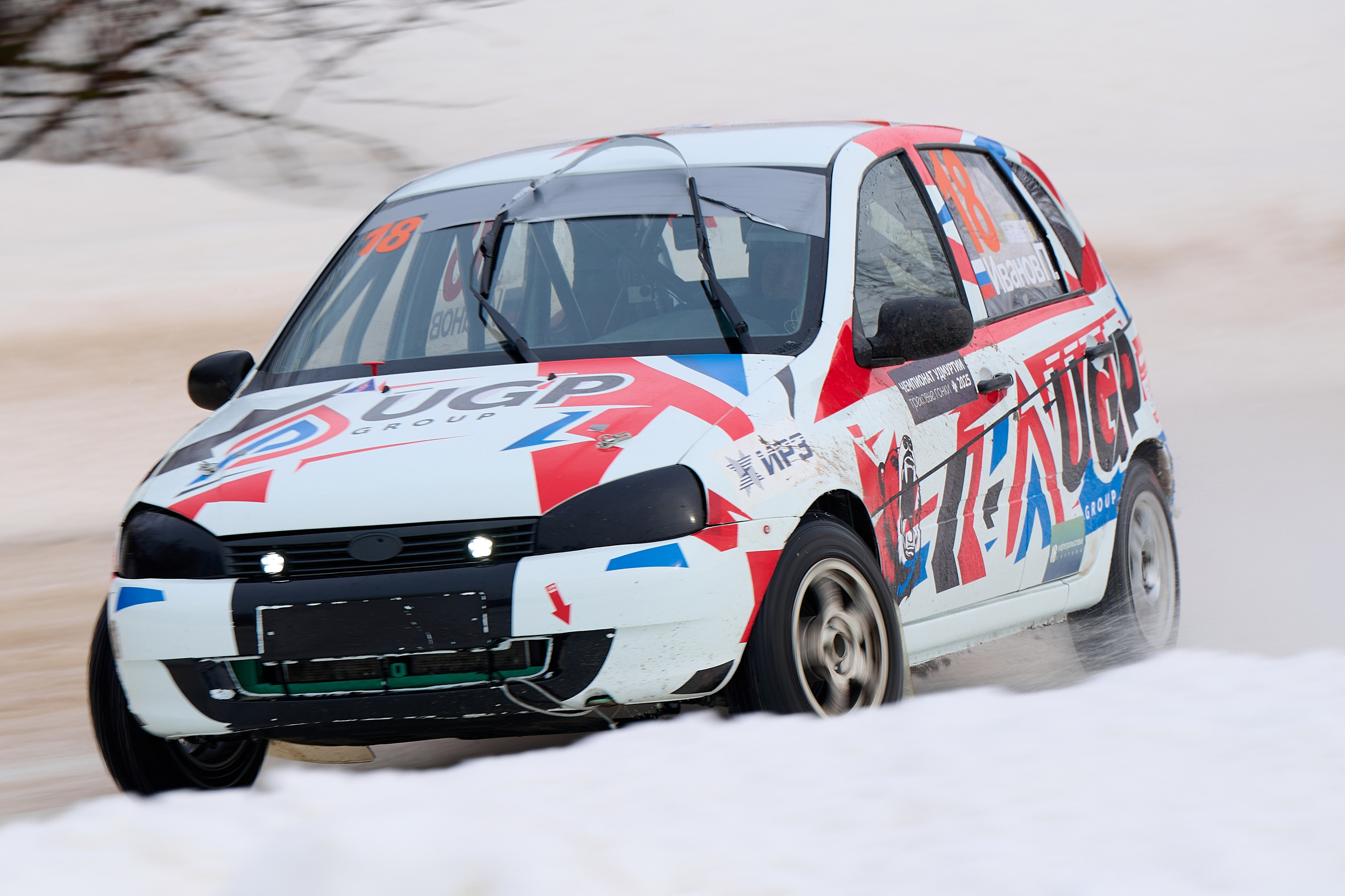 Кубок России и Чемпионат Удмуртии по зимним трековым автогонкам 2025. Спортивный репортажный фотограф в Ижевске Сергей Мерзляков