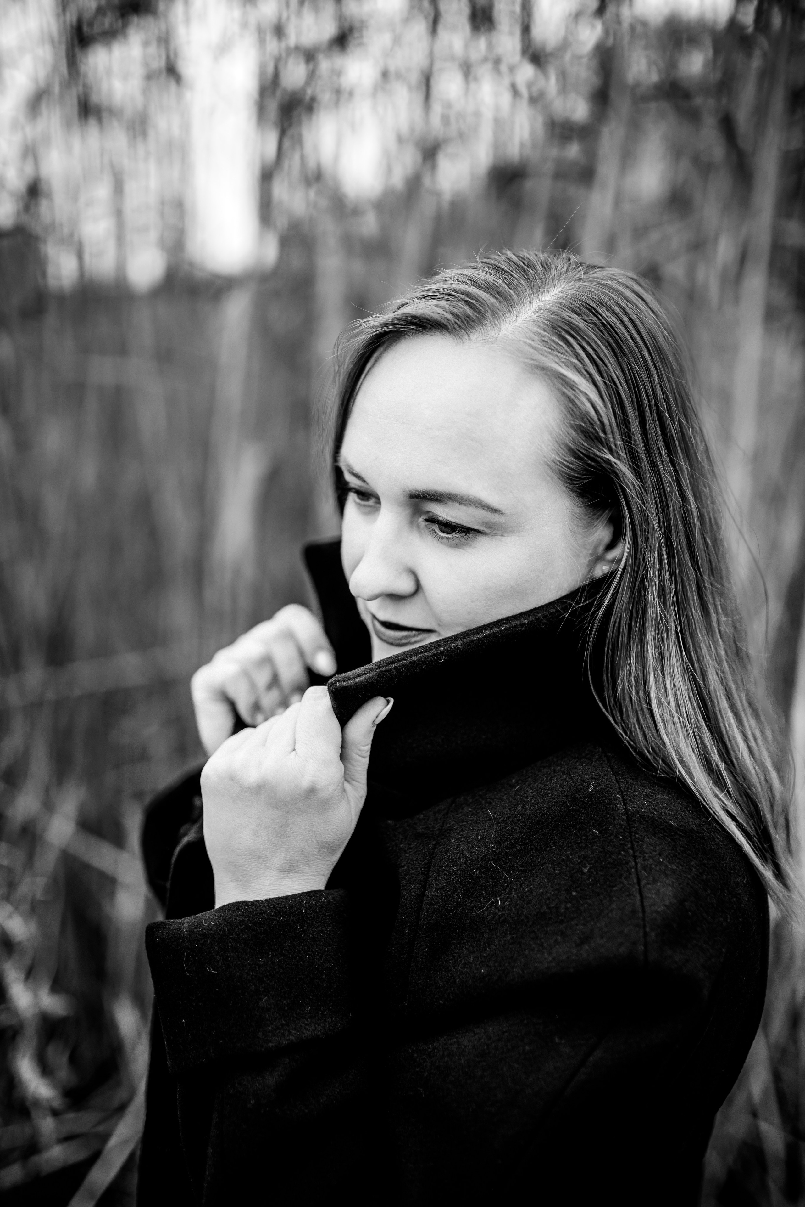 Осенняя чб фотосессия для жены в Волгограде. Фотограф в Волгограде и Волжском Александр Горбань