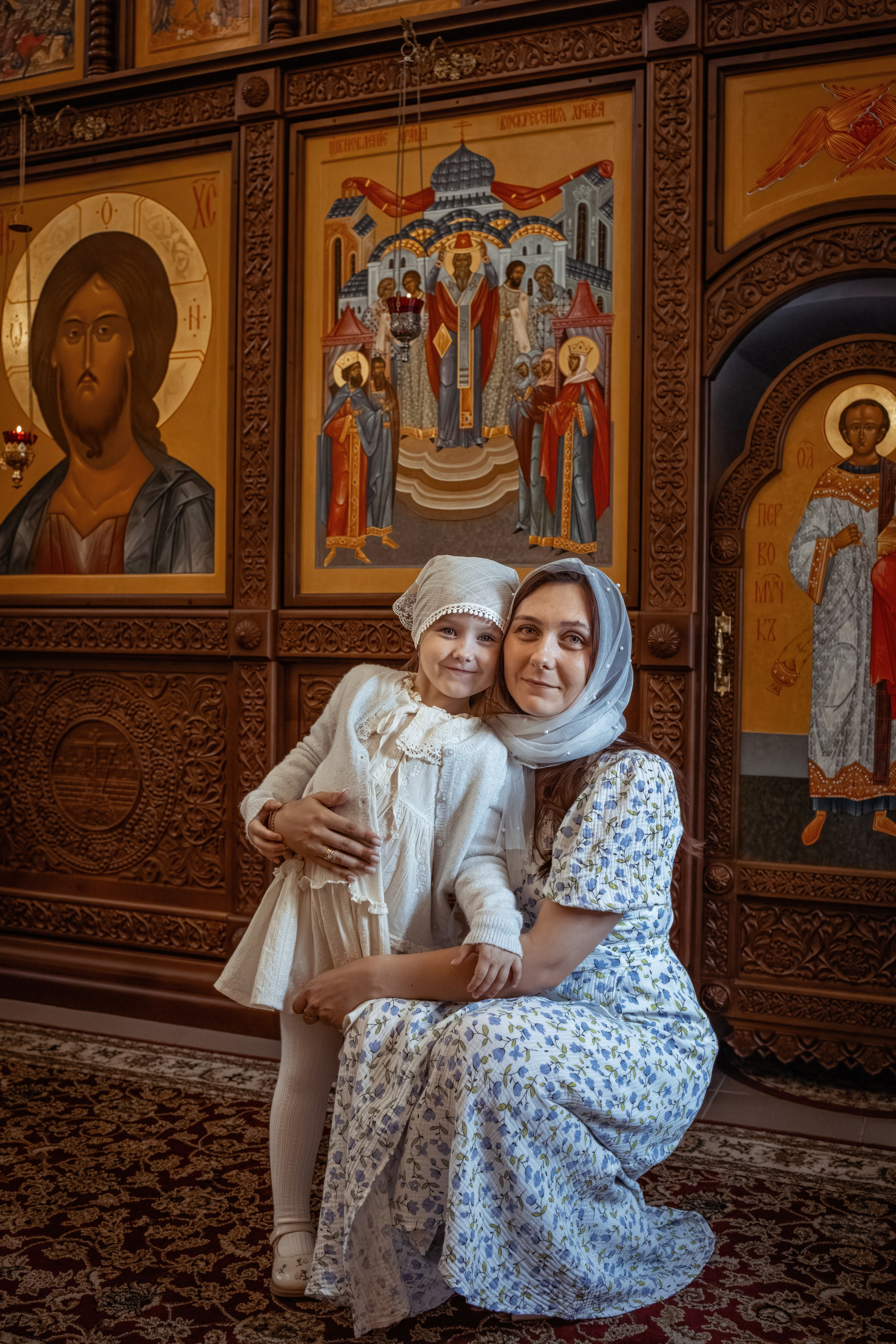 Таинство Крещения малыша в храме Воскресения Христова, с. Трубино (Калужская обл.). Надежда Стар семейный и церковный фотограф в Жукове и Калужской области