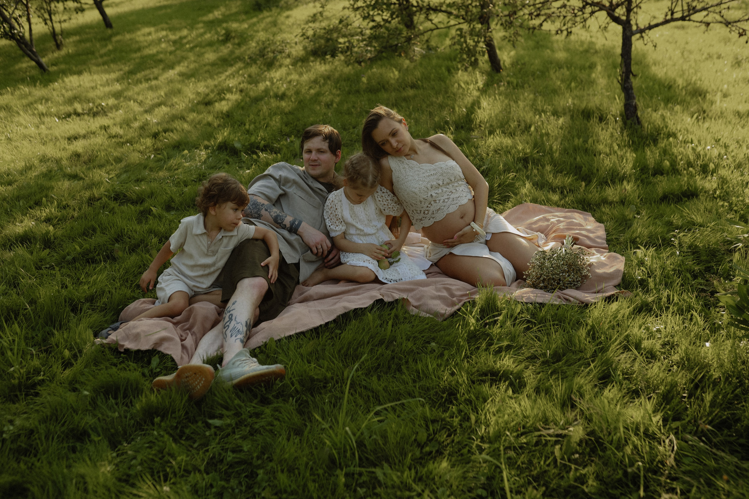 Большая семья. Детский и семейный фотограф, съемка новорожденных Москва