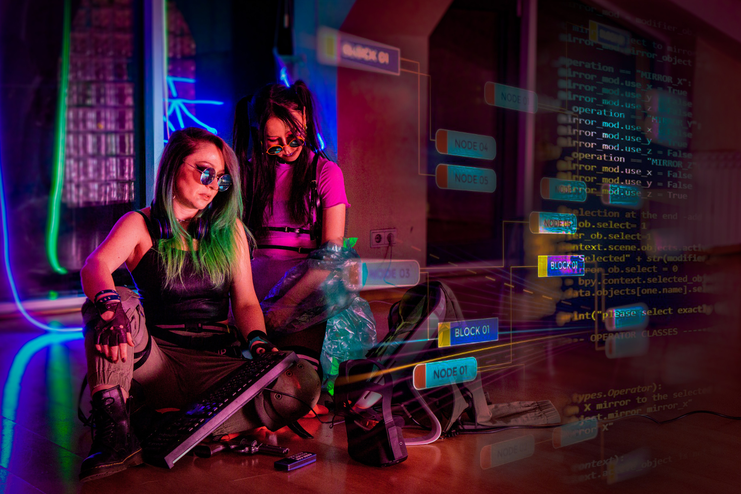 Фотосессия в стиле Киберпанк. Фотограф в Южно-Сахалинске Гусаков Евгений