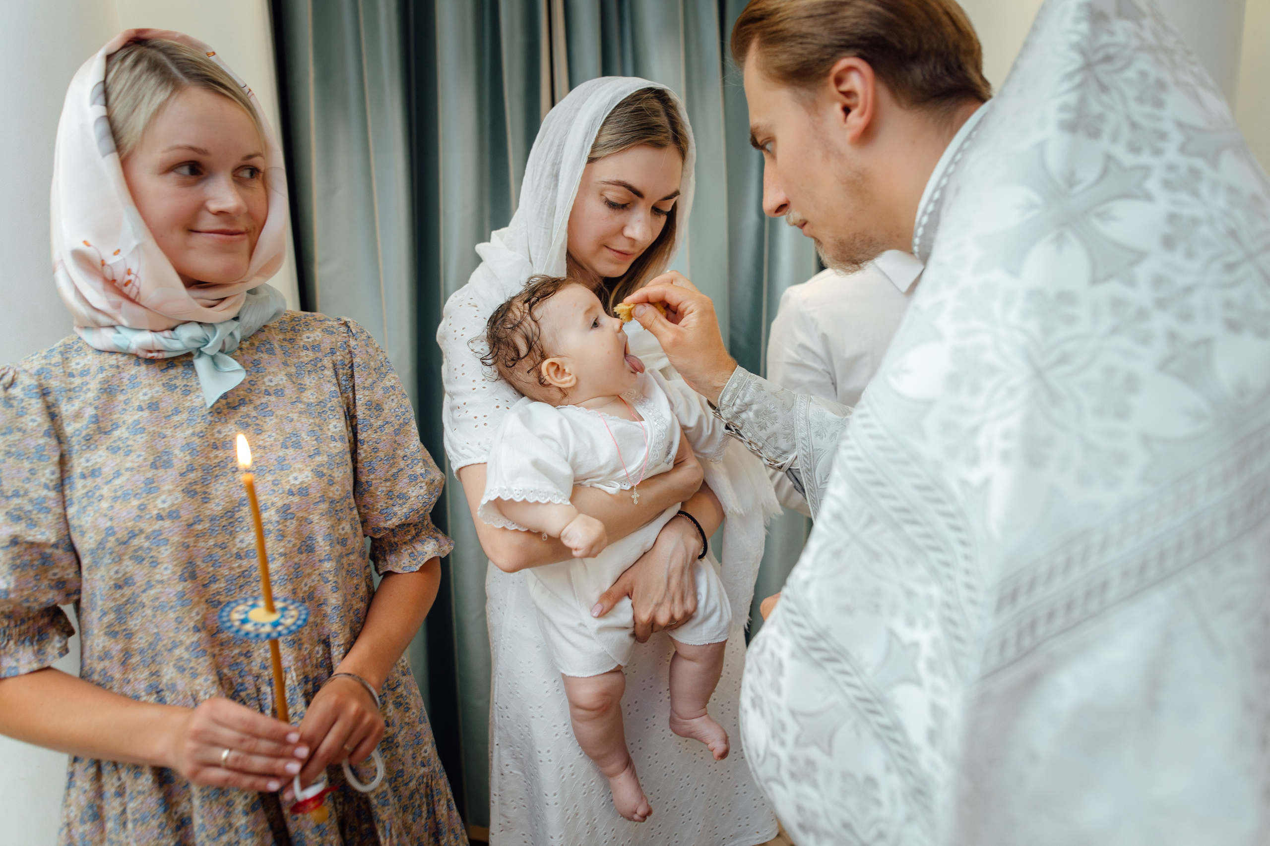 Крещение Аделины, храм Святой Троицы, июль 2024