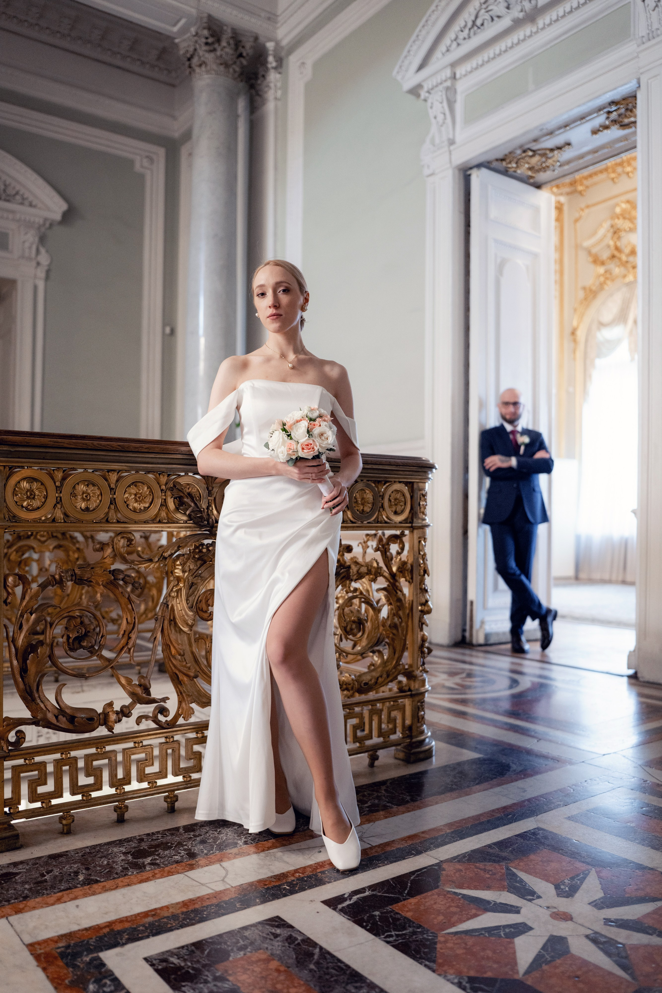 Красивые фотографии из Дворца Бракосочетания №1 Свадебная фотосессия Жениха и невесты.