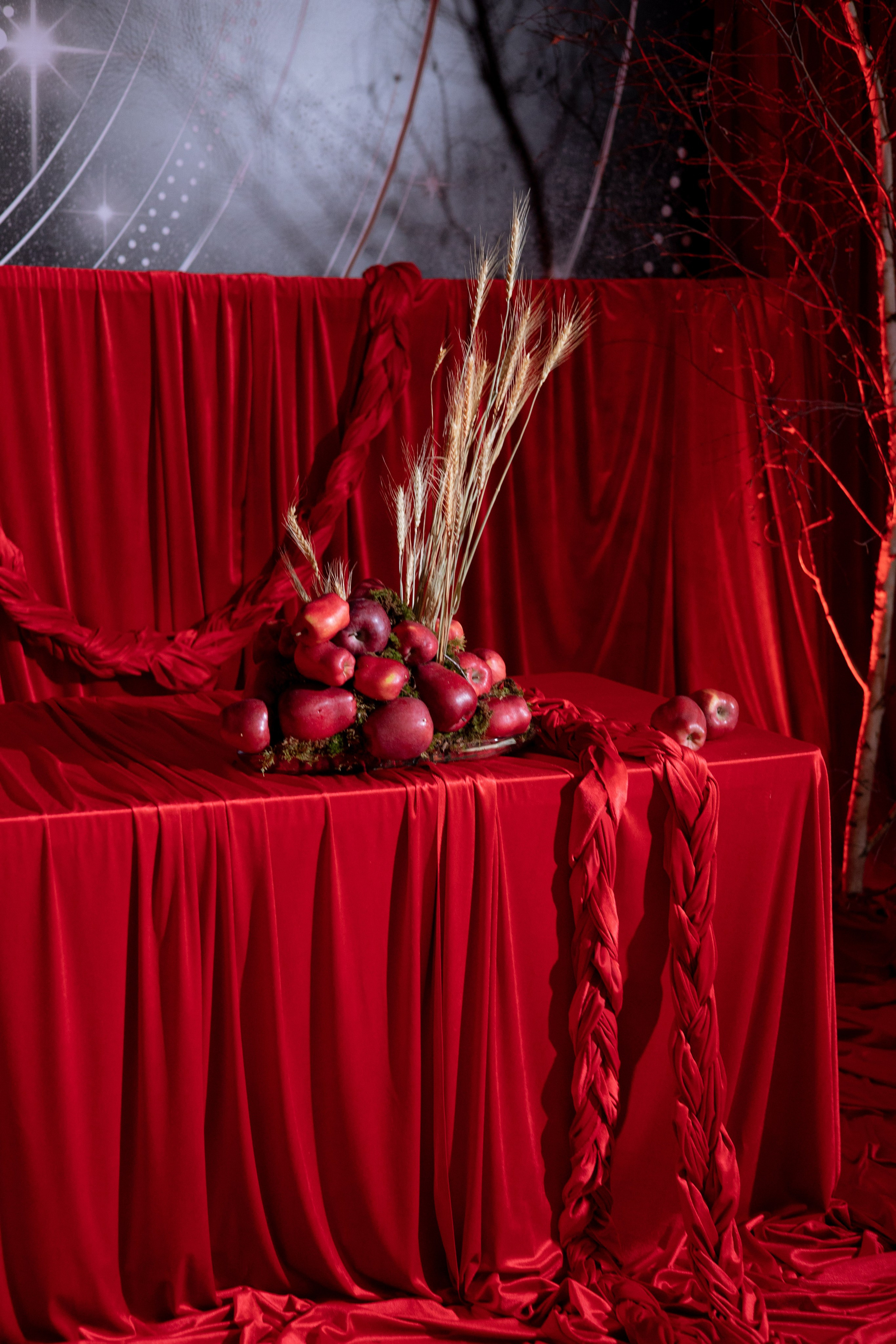 Новогодний корпоратив в фольклорном стиле. Особняк Лемана. Оформление свадеб, декор свадеб Вера Маркова, Москва