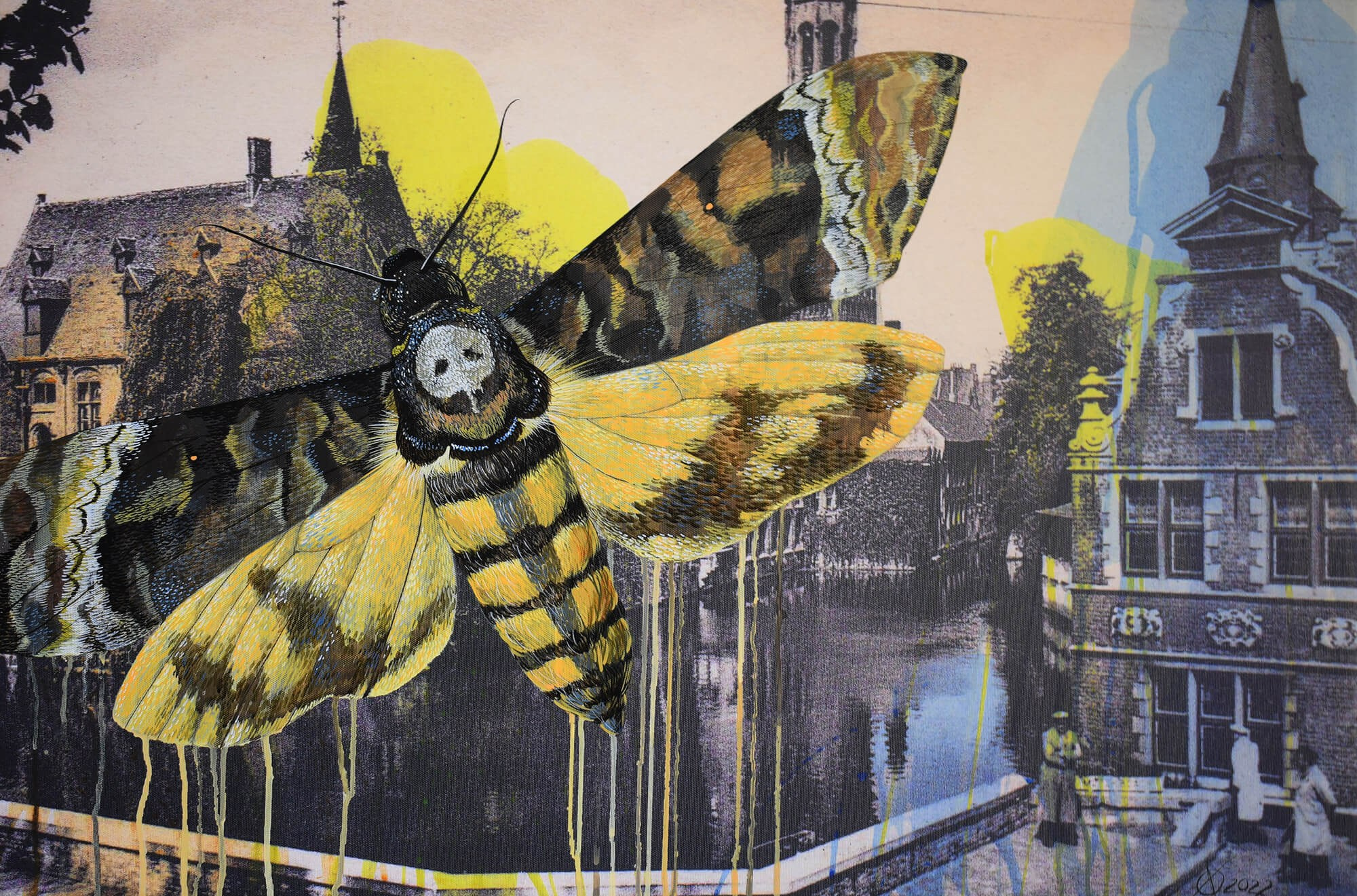 Bruges, 50/75, mixed media on canvas