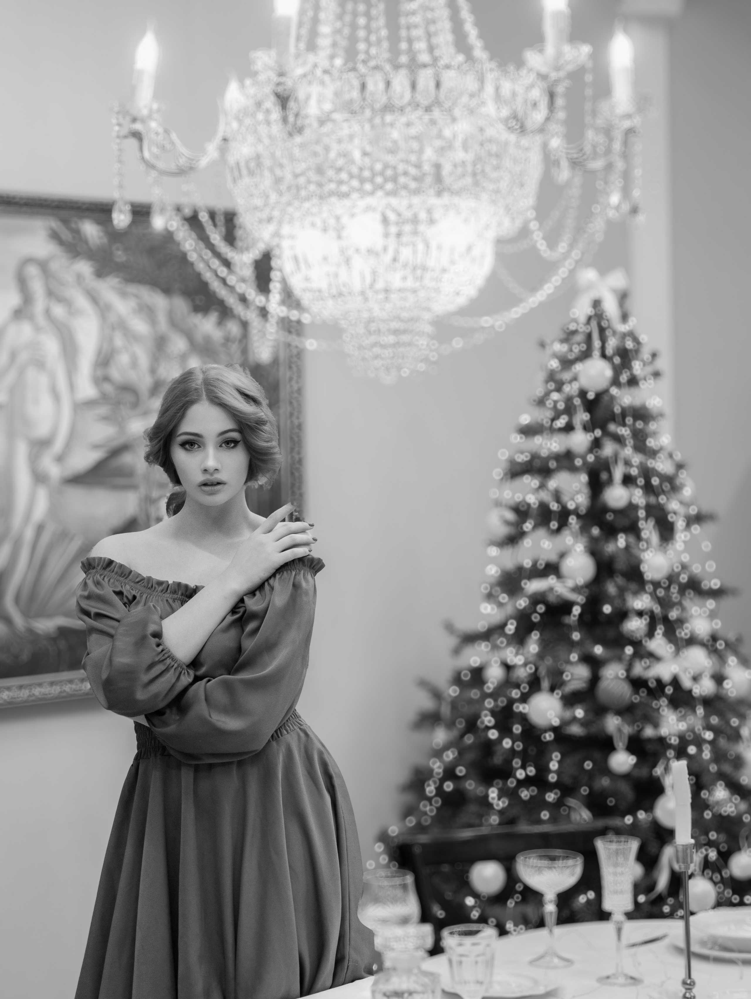 Подруги Новогодняя съемка в студии. Свадебный и семейный фотограф в Москве Мила Широких