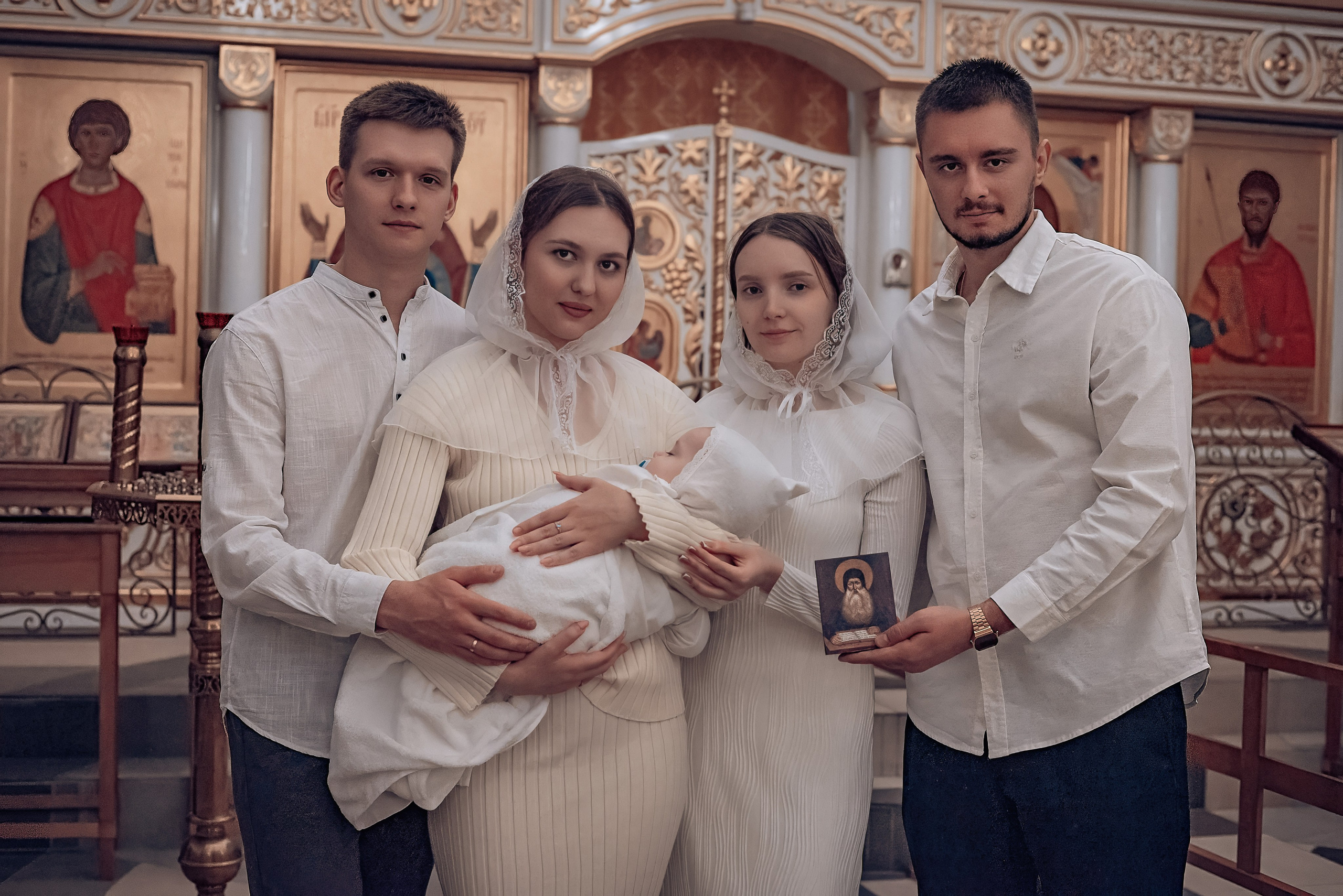 Крещение Максима в храме Феодора Тирона. Фотографы крещения/венчания  Красноярск Татьяна и Вячеслав Переваловы