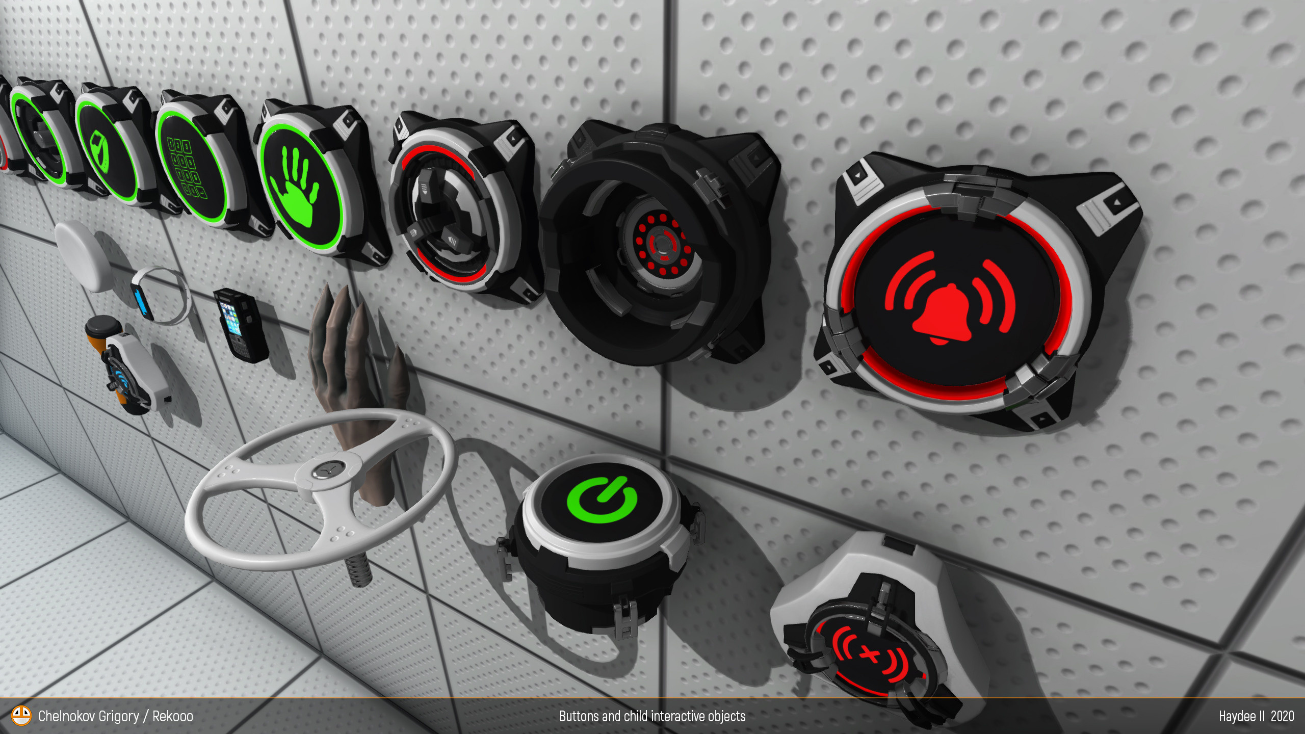 Buttons and chield. Персональный сайт 3D Artist'a с расширенными возможностями