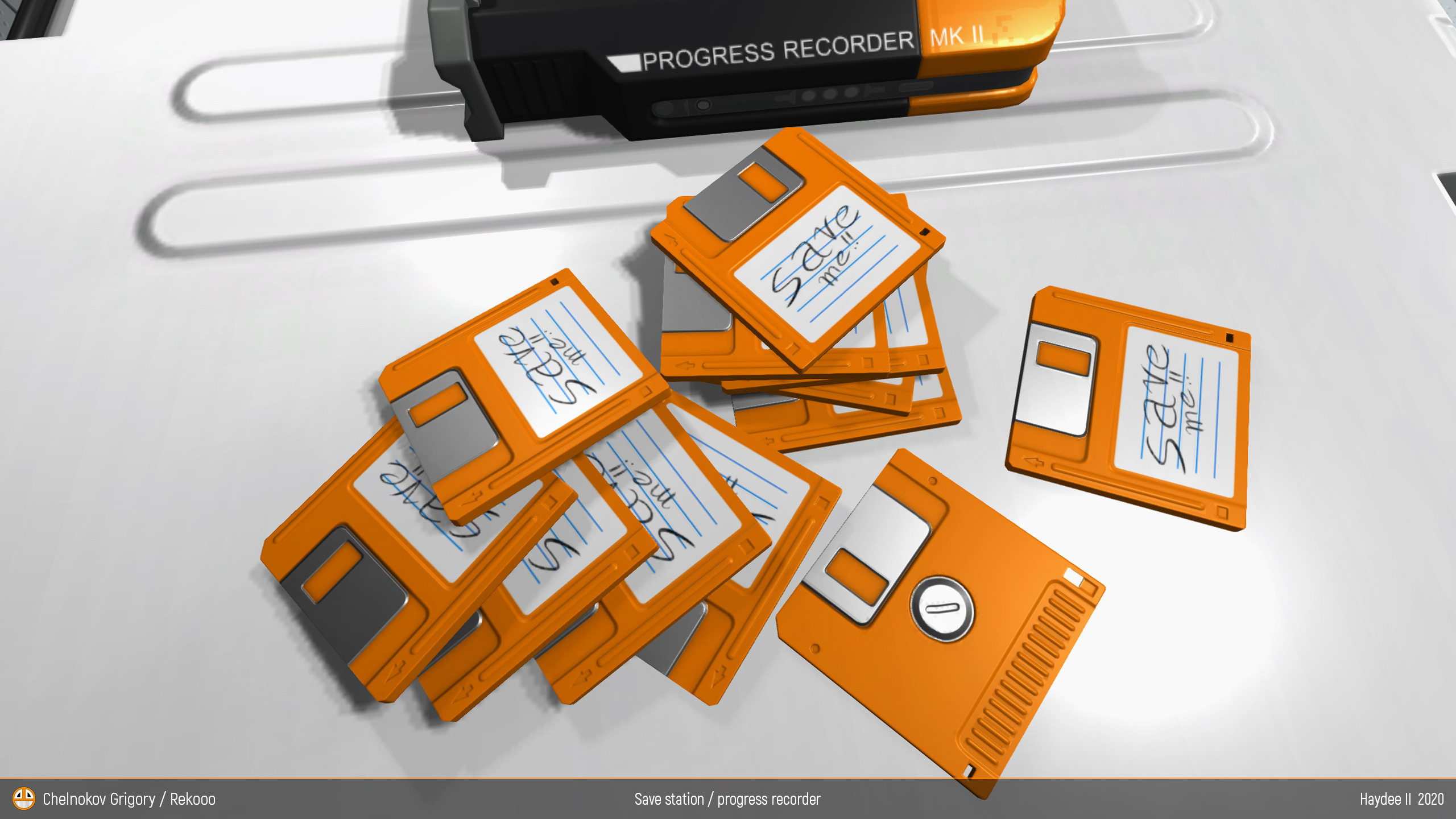 SaveStation and floppy. Personal 3D Artist website