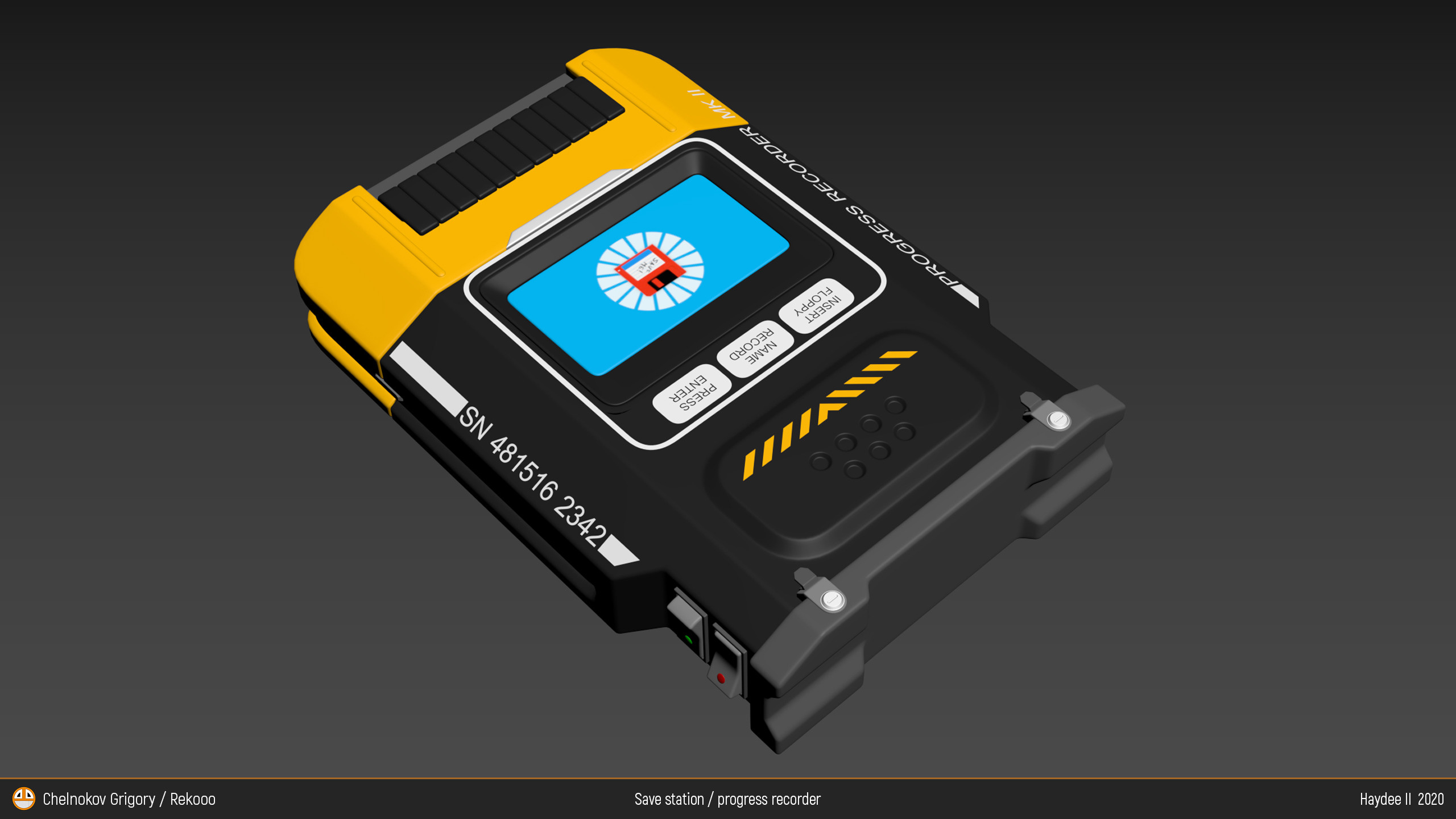 SaveStation and floppy. Personal 3D Artist website