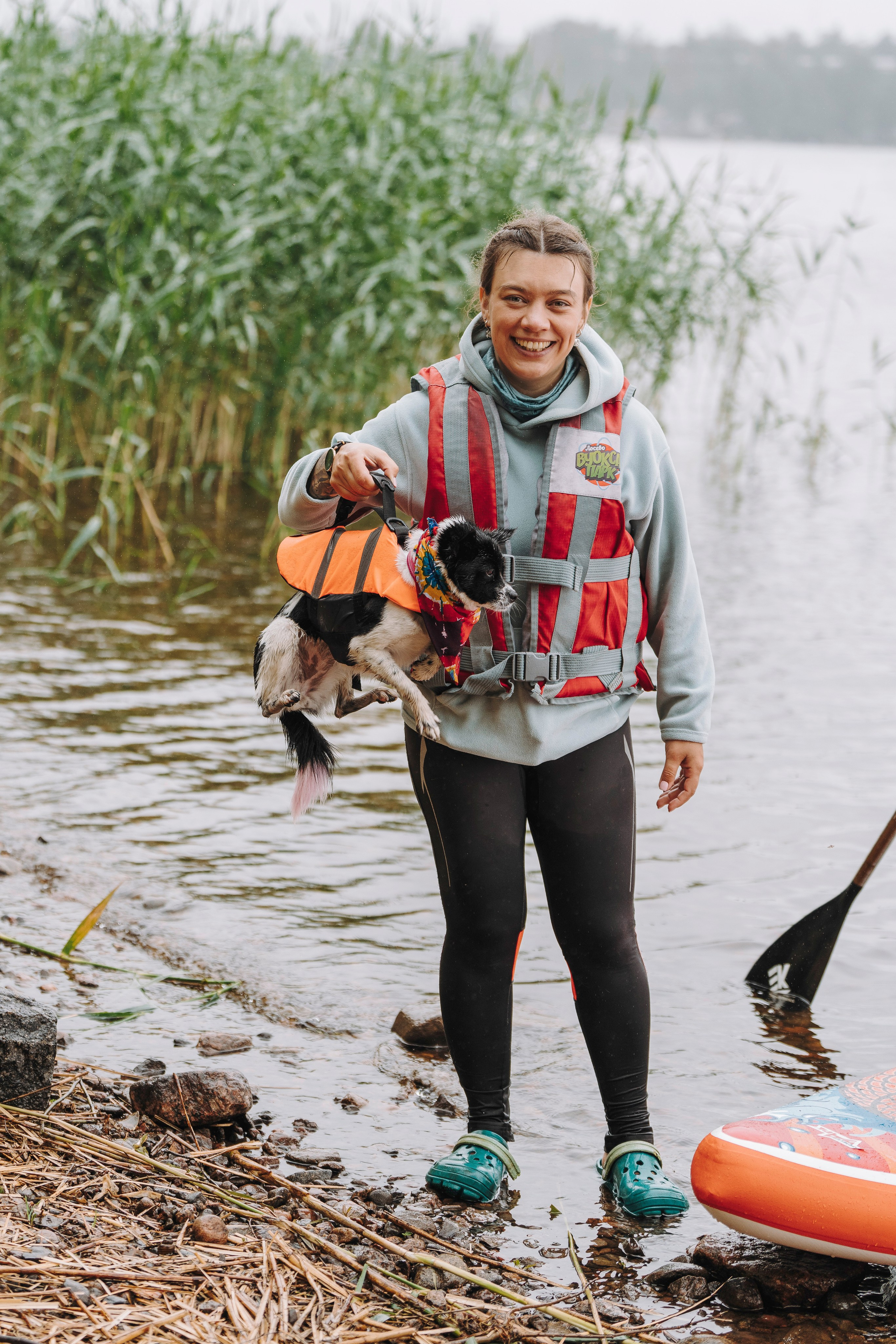 Катание на сапах с собаками. Фотограф анималист в Спб недорого Олеся Майорова