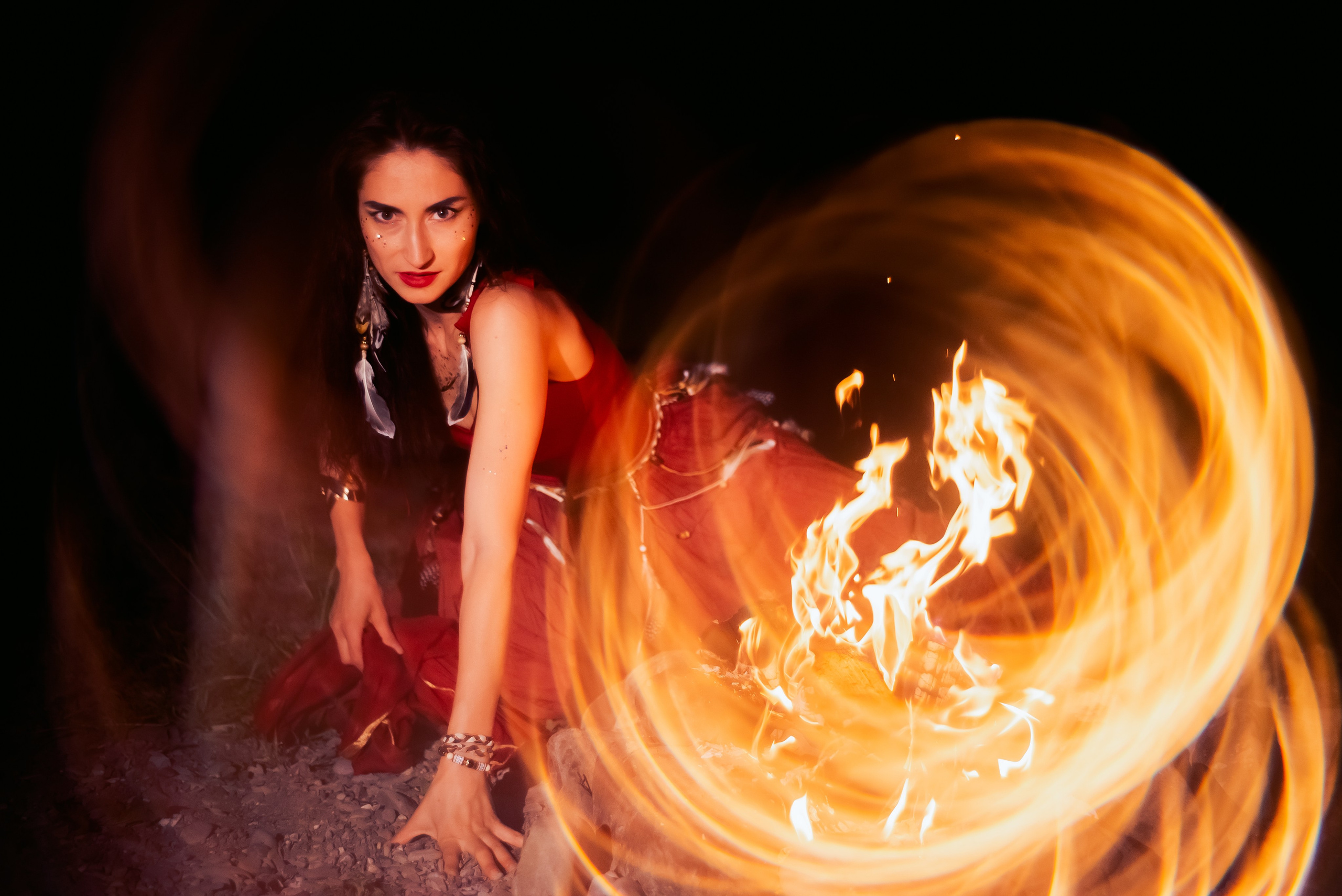 У костра. Семейный и женский фотограф Лоо Краснодар Сочи Энем Татьяна Трибурт
