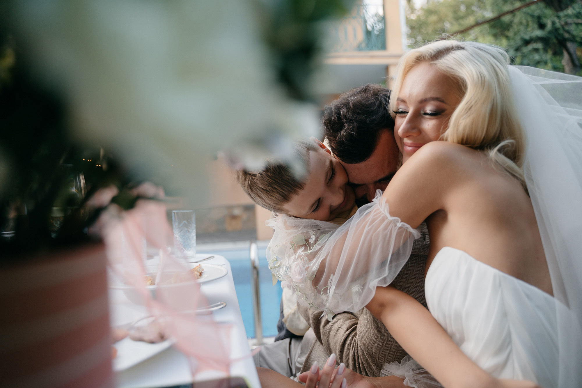 A Fire in the Pool. Hochzeitsfotograf, Familienfotograf Stuttgart, Deutschland. Alex Popov