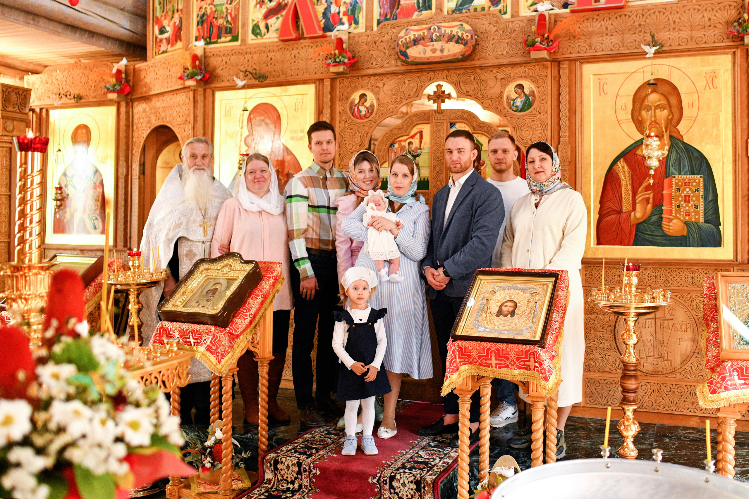 Крещение младенца Ксении. Свадебный и портретный фотограф в Москве Галина Борисова