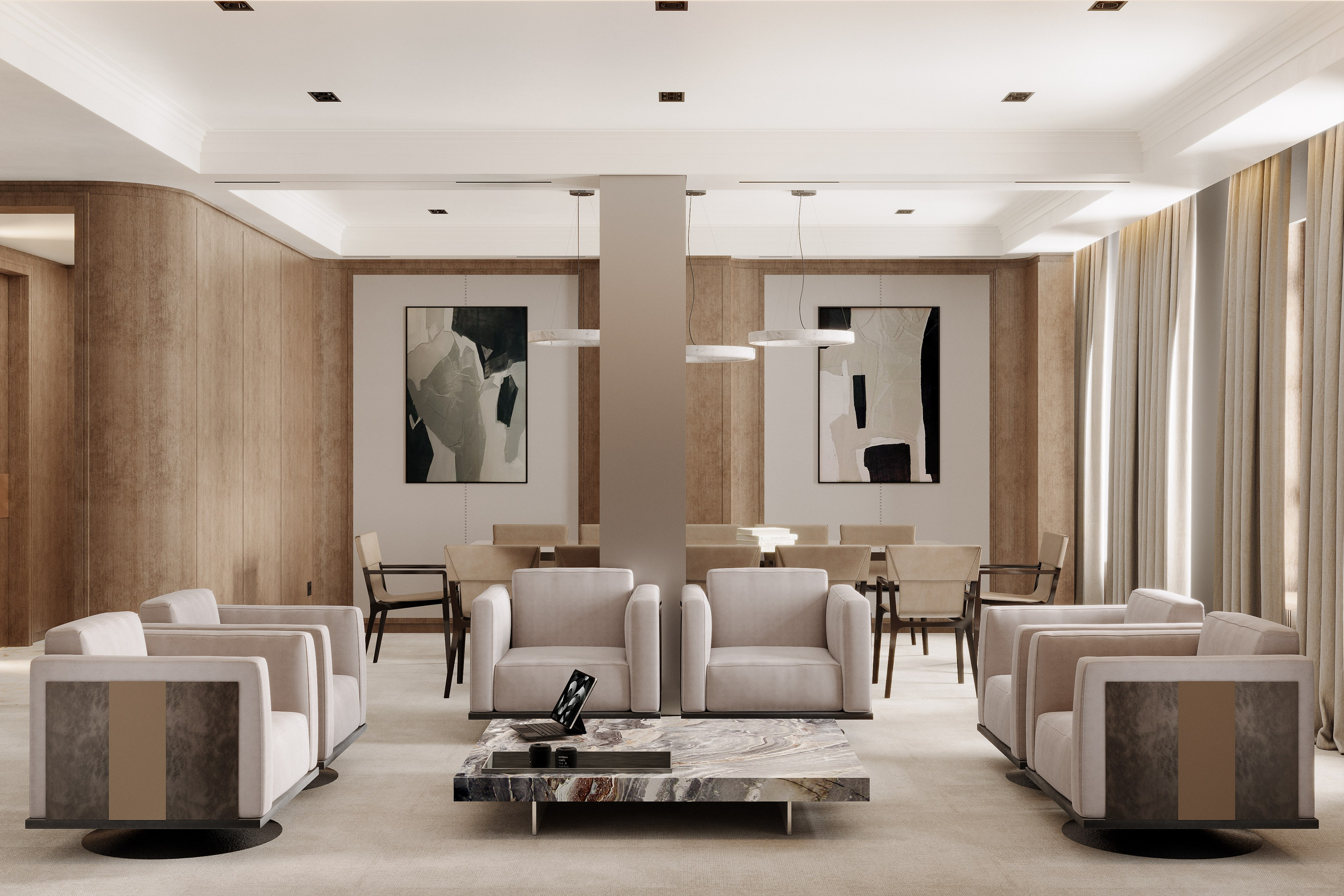 Офисы для DAAS bureau. 3D визуализация интерьера и архитектурной среды