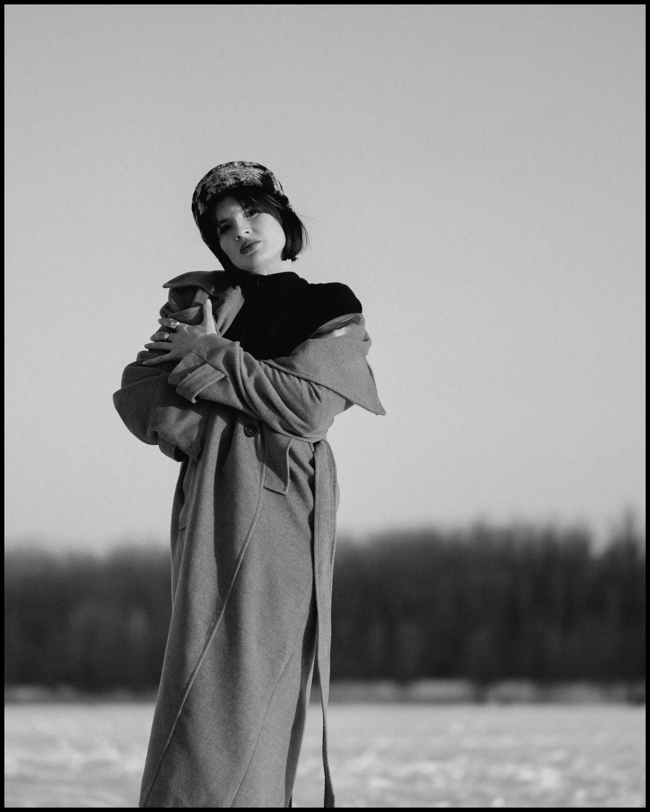 Фотосъёмка с цветком на льду на Ростовском море