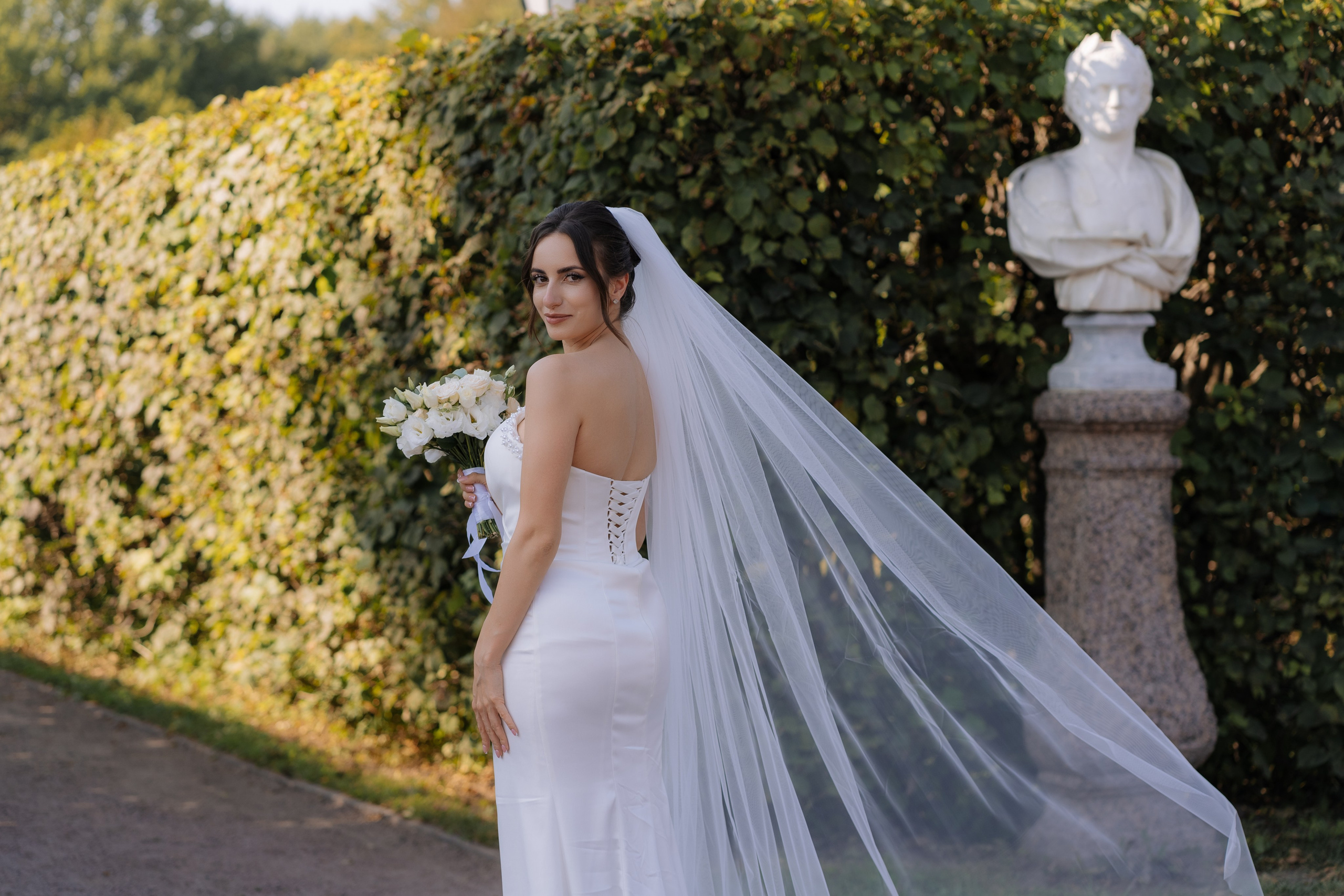 Свадебная фотосессия в Москве, парк Кусково. Свадебный фотограф в Москве Анна Полушина