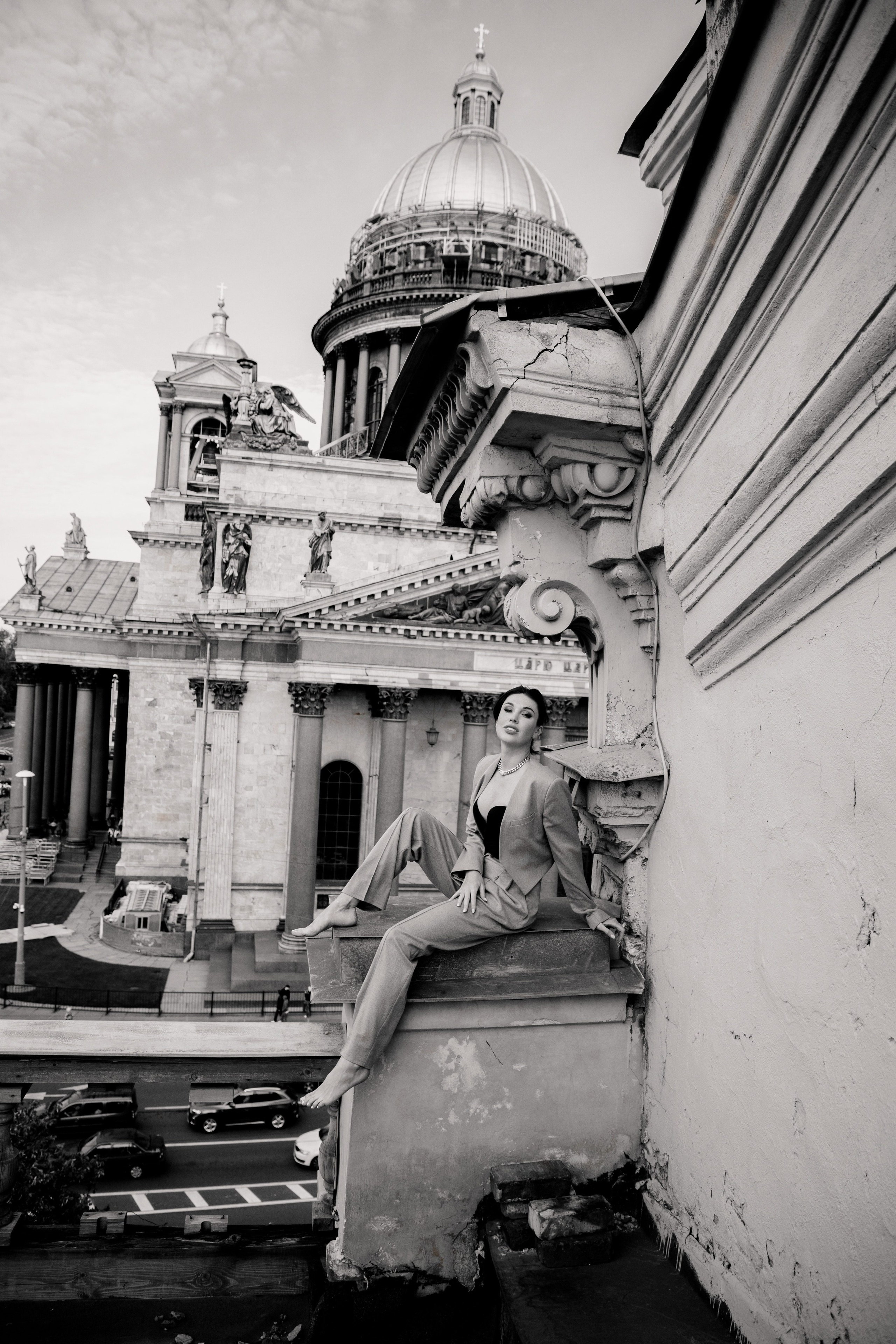 Вероника (съемка на крыше). Фотограф в Москве и Санкт-Петербурге Дарина