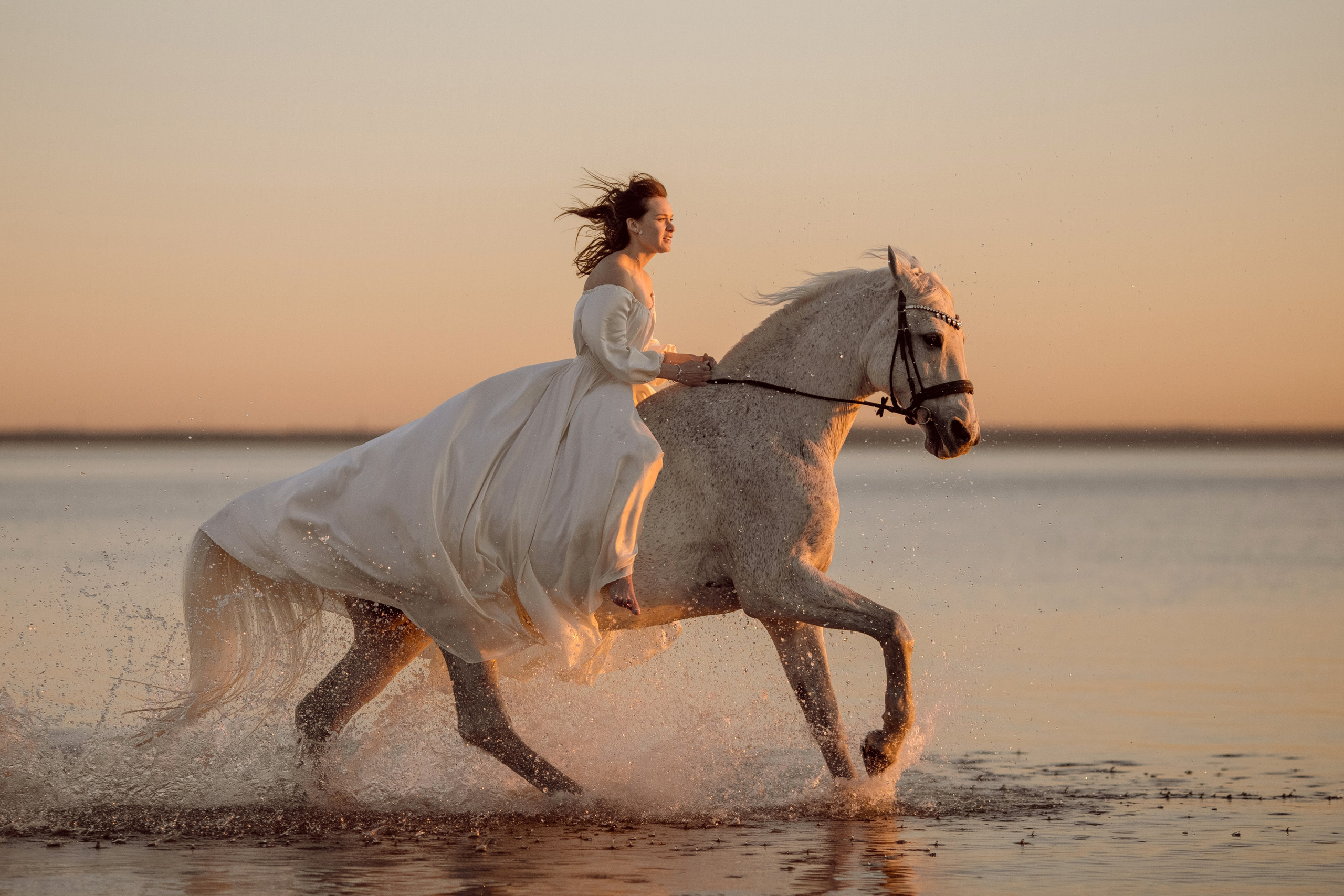 Фотосессия с лошадью на Финском заливе