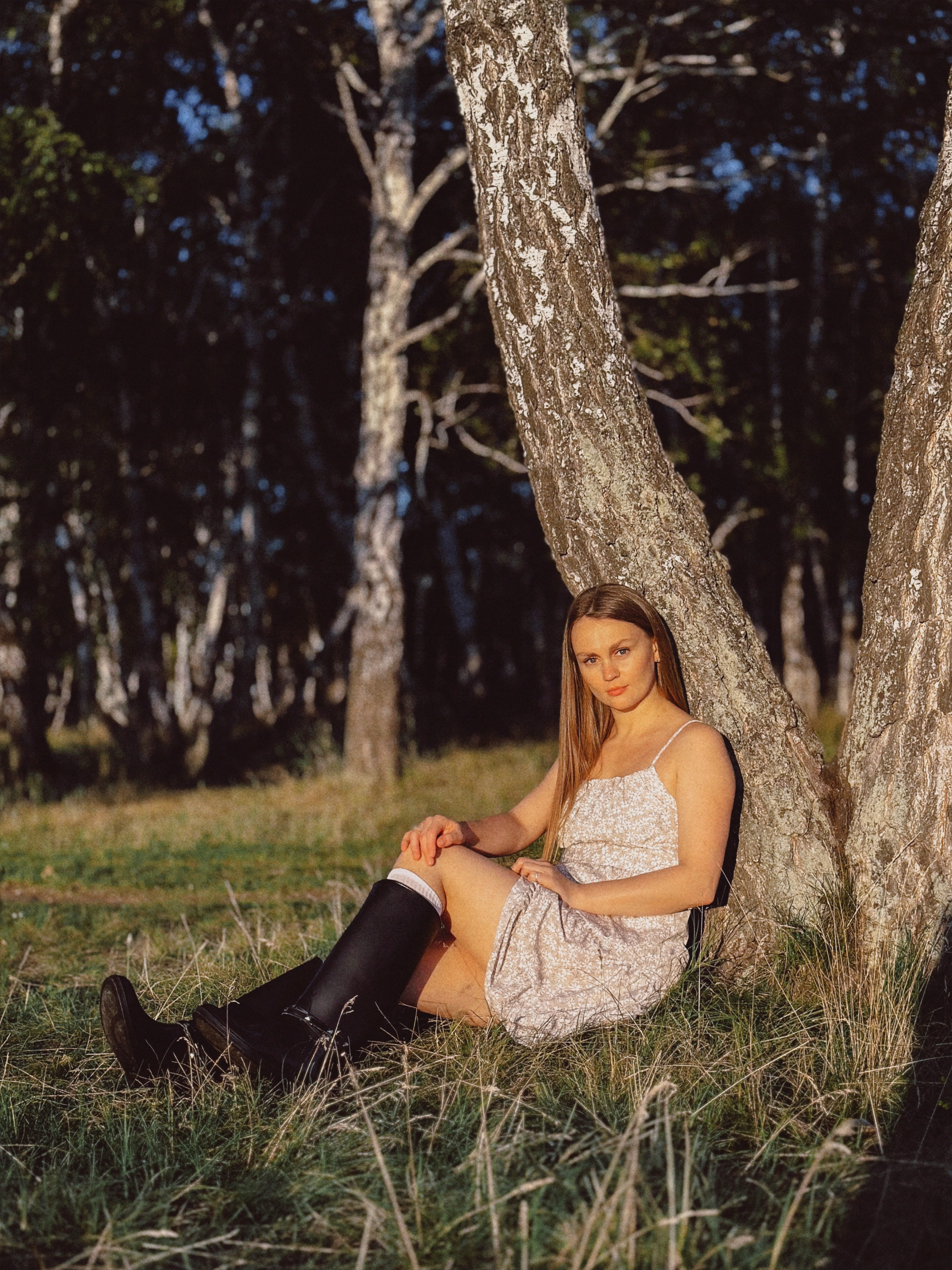 Ретро в берёзовом лесу. Чувственный мобильный фотограф в Казани и Сочи Дьяченко Дарья