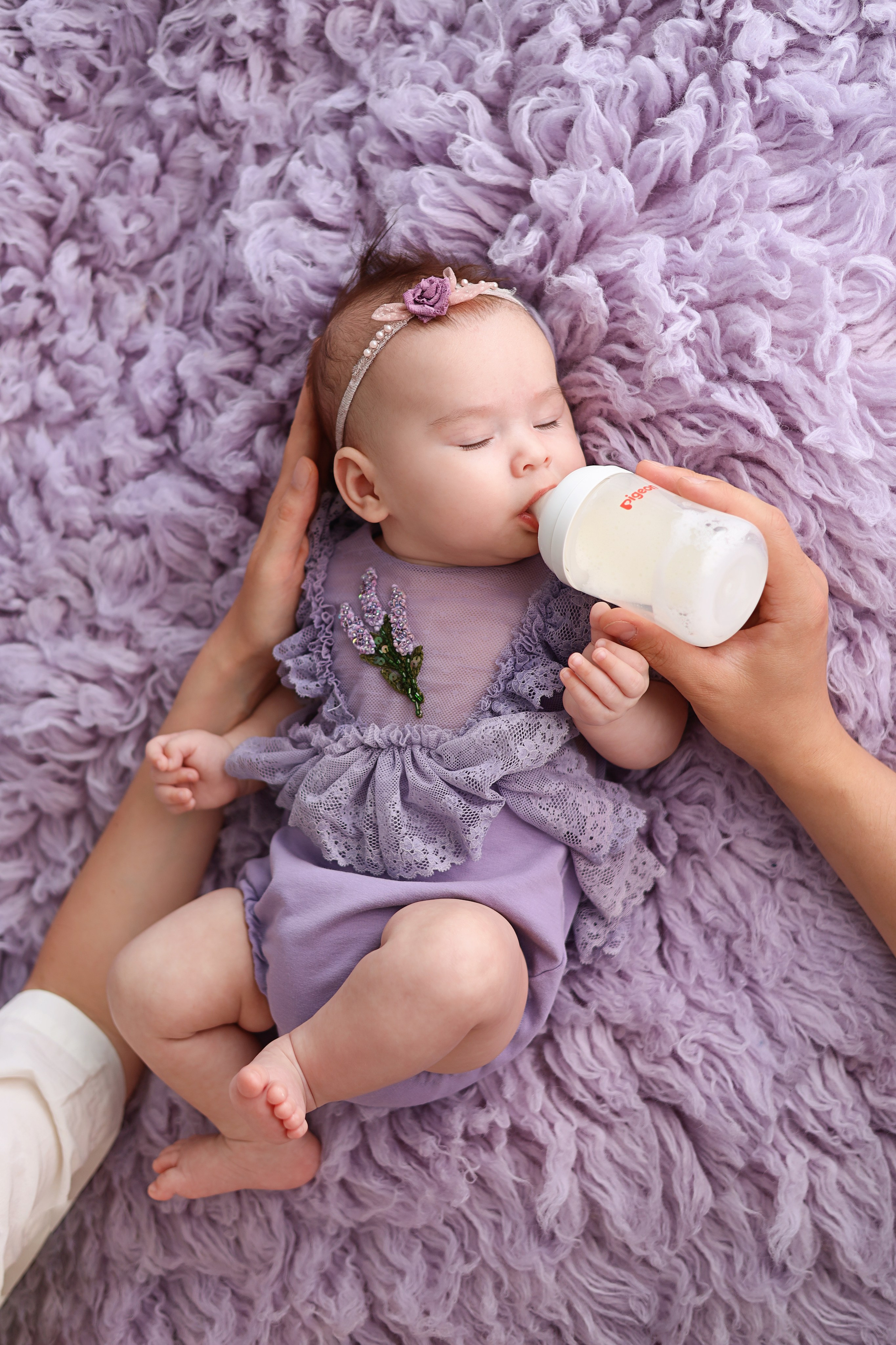 Фотосессия Василисы в студии в Бутово. Фотограф новорожденных Москва. Ньюборн фотограф Москва