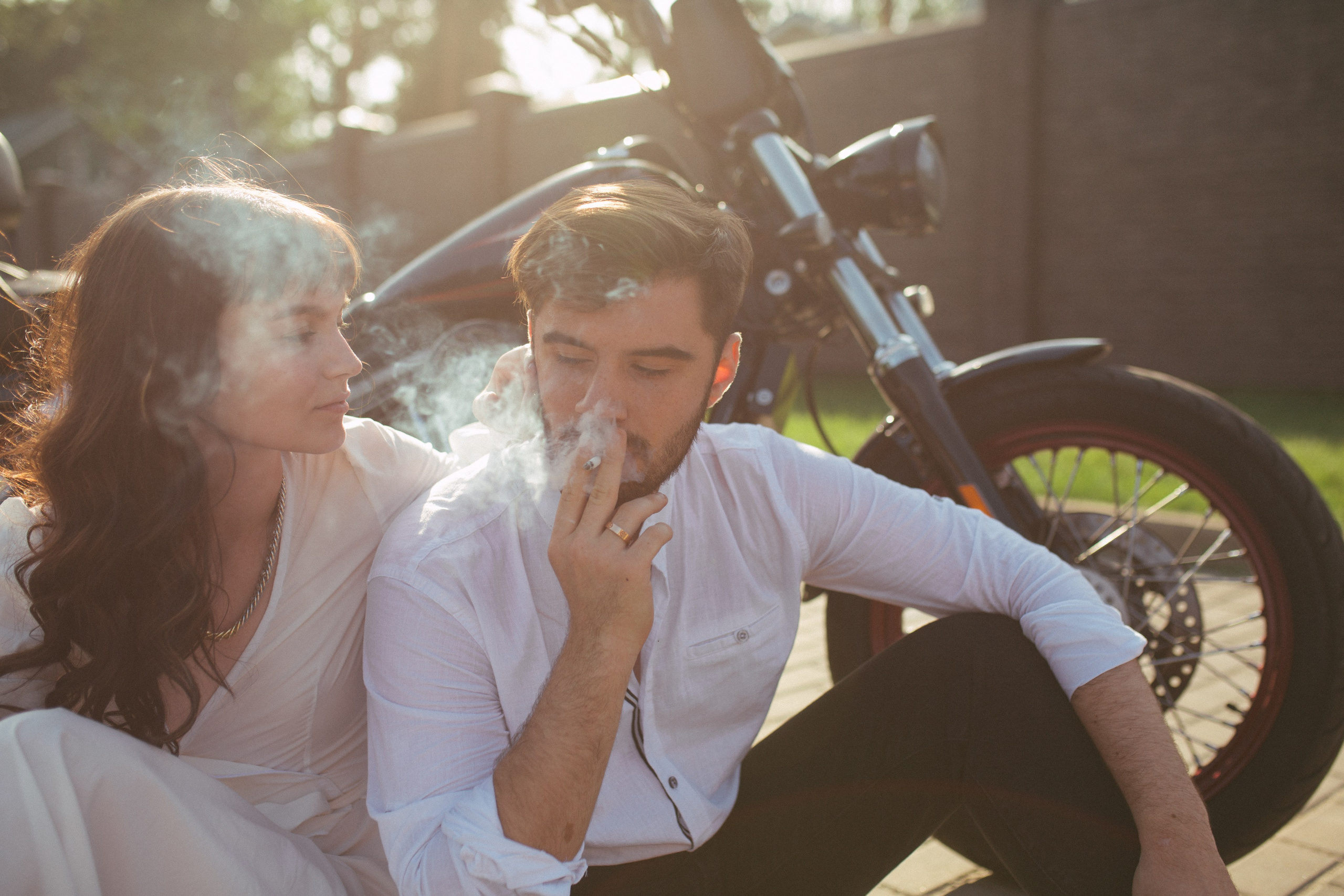 Love story с мотоциклом. Фото Радости. Свадебный и семейный фотограф в Москве Юлия Самойлова