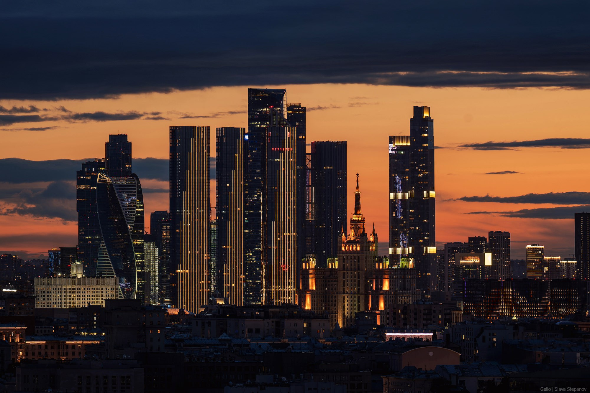 Москва-Сити на закате