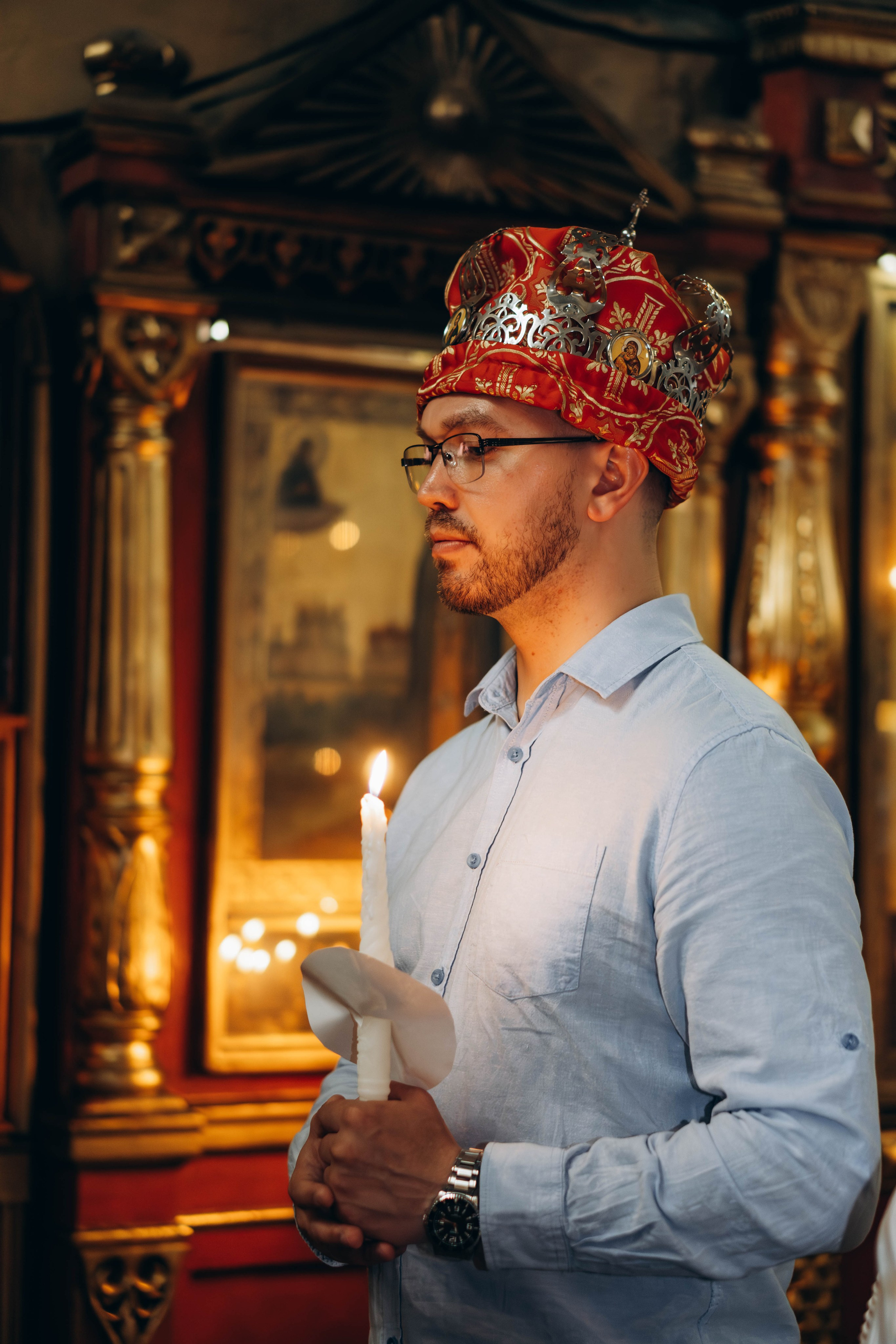 Венчание Алексея и Яны Церковь Рождества Христова. Фотограф Москва Валерия Веденина