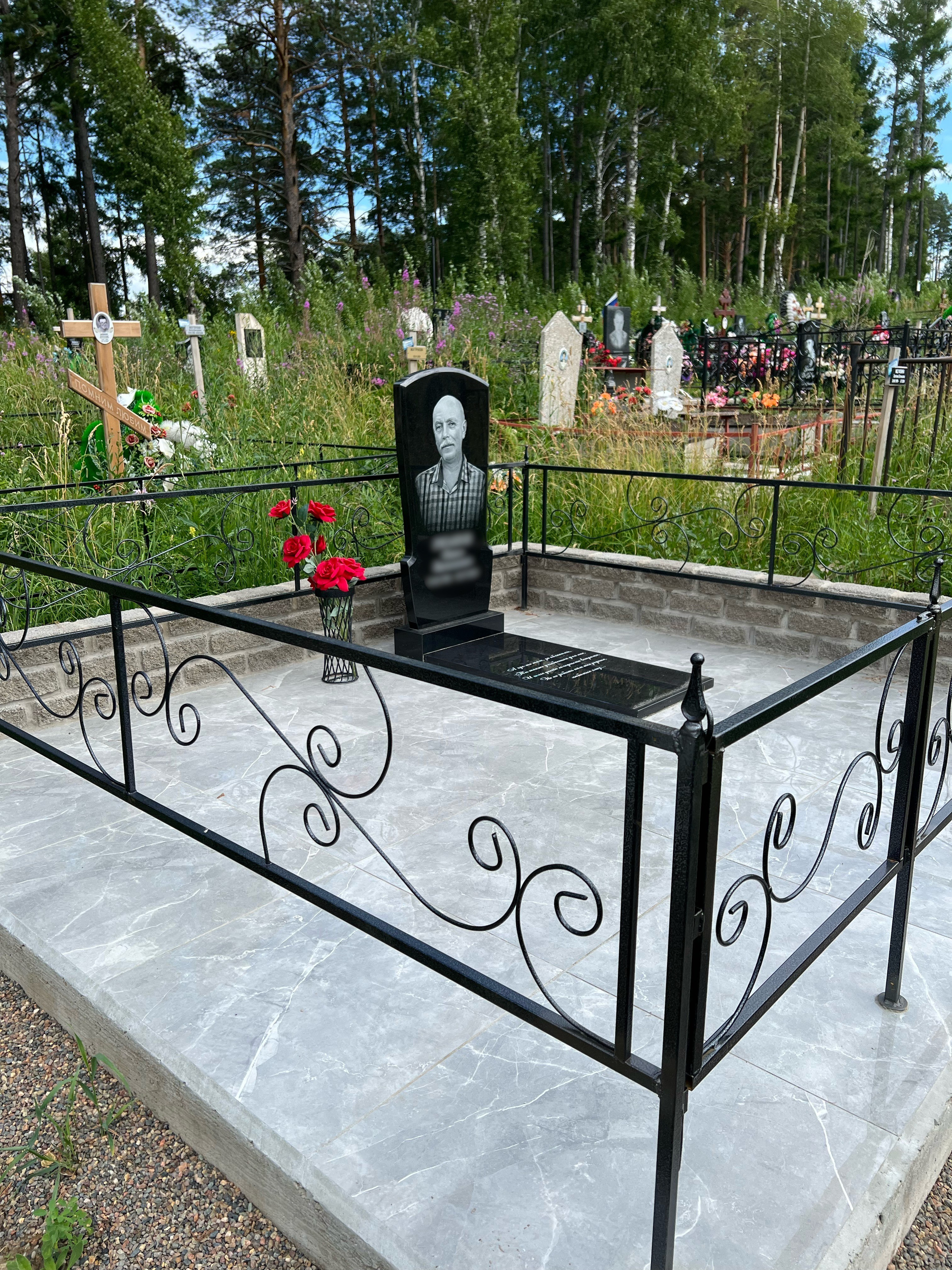 Благоустройство (наши работы). ГРАНИТ26 Ритуальные услуги Железногорск. Благоустройство могил, продажа памятников