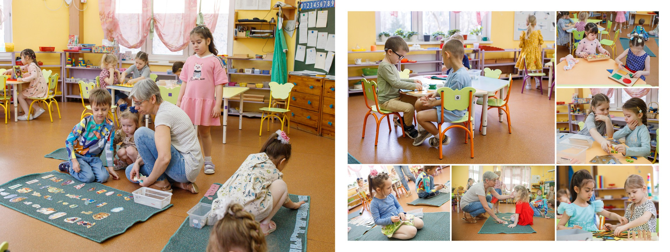 Альбом общей верстки. Группа «Солнышко». Семейный и школьный фотограф в Москве Анна Ткач