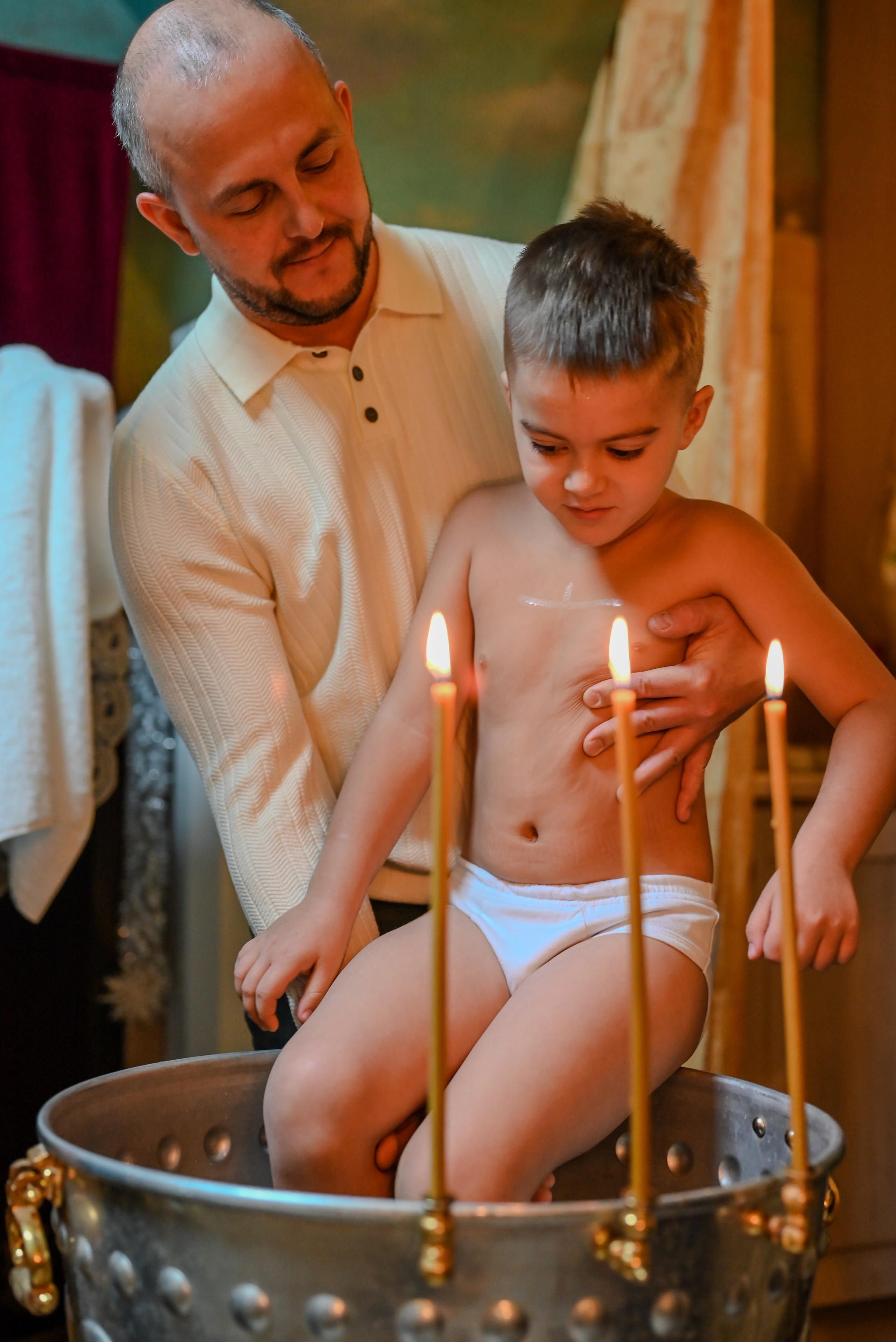 Крещение Совхоз Ленина. Семейный и детский фотограф Москва