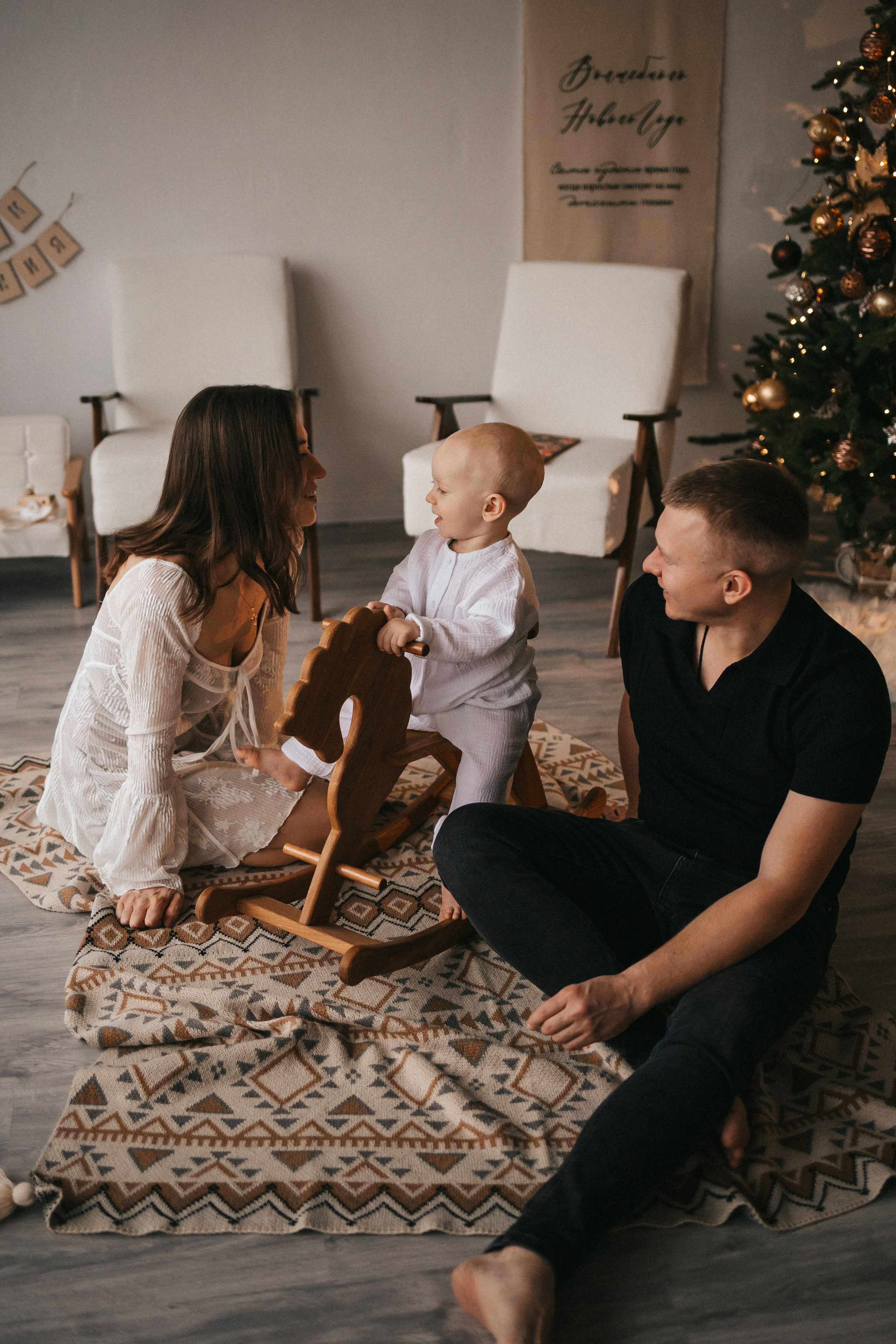 Саше 1 годик в новогодних локациях. Фотограф Нижний Новгород