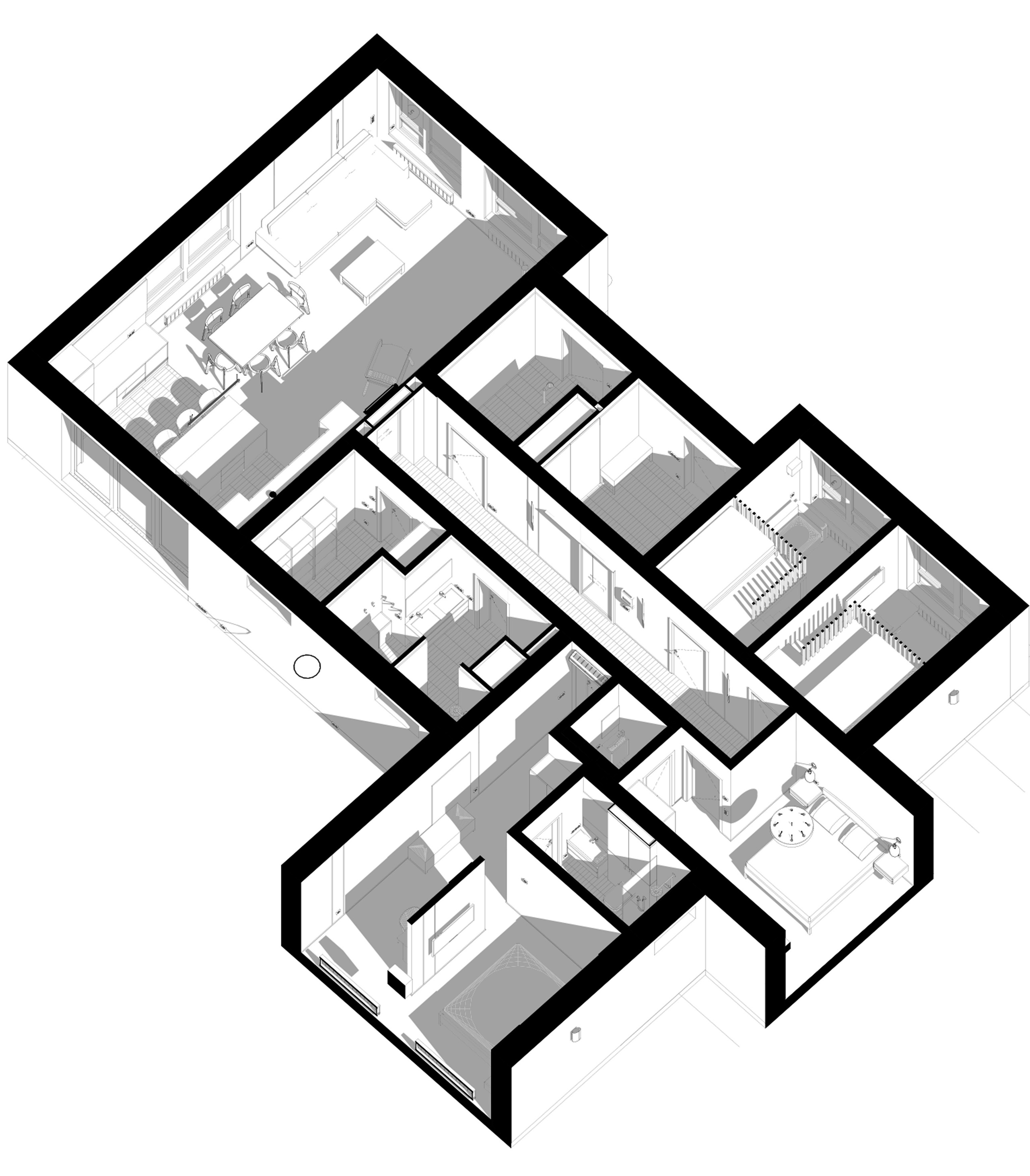 ЧАСТНЫЙ ДОМ СНТ «ЗЕЛЁНЫЙ ОСТРОВ». Студия дизайна интерьеров FORMA