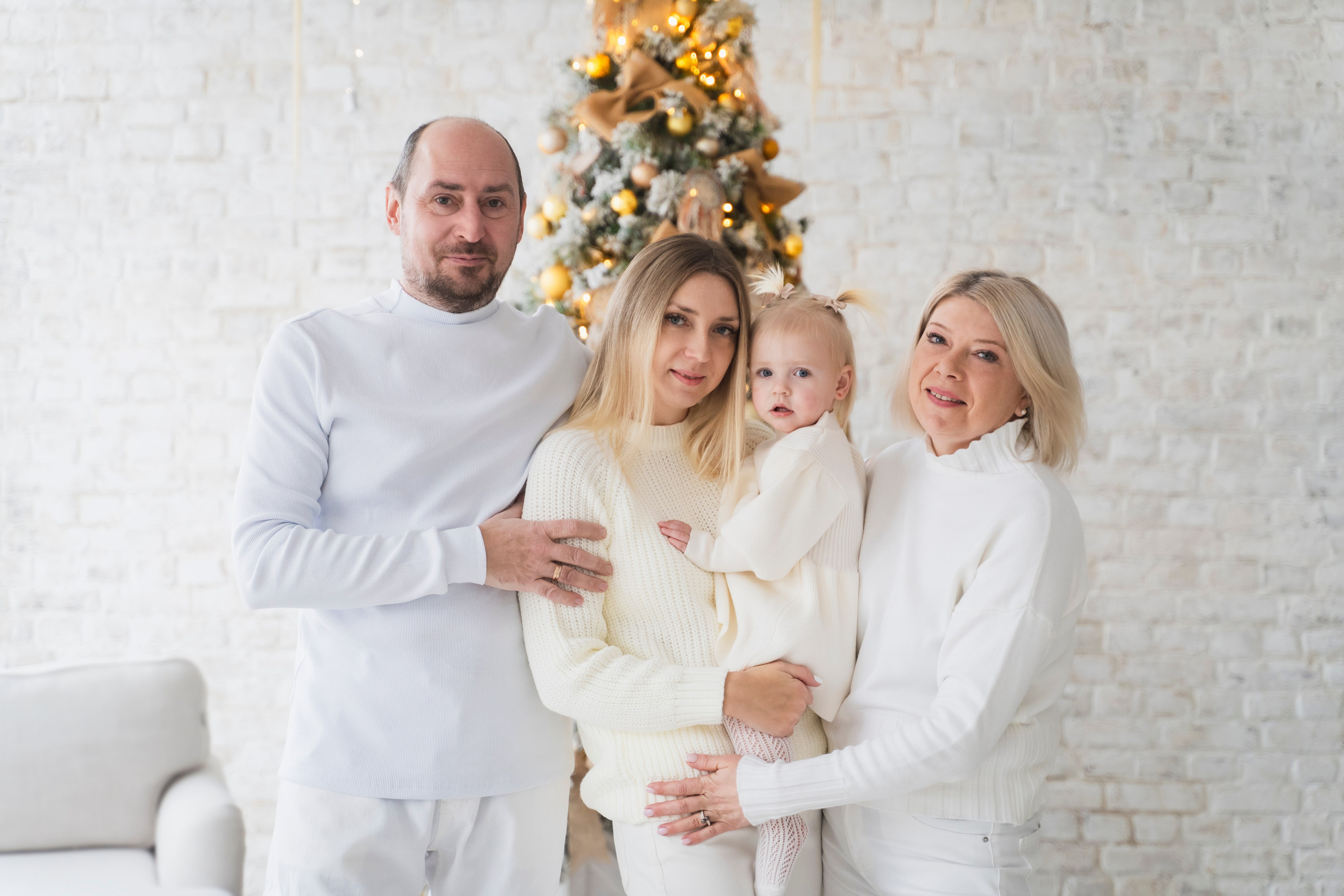 Новогодняя. Анастасия, Николай, Николь. Фотограф в Москве Ленарская Дарья