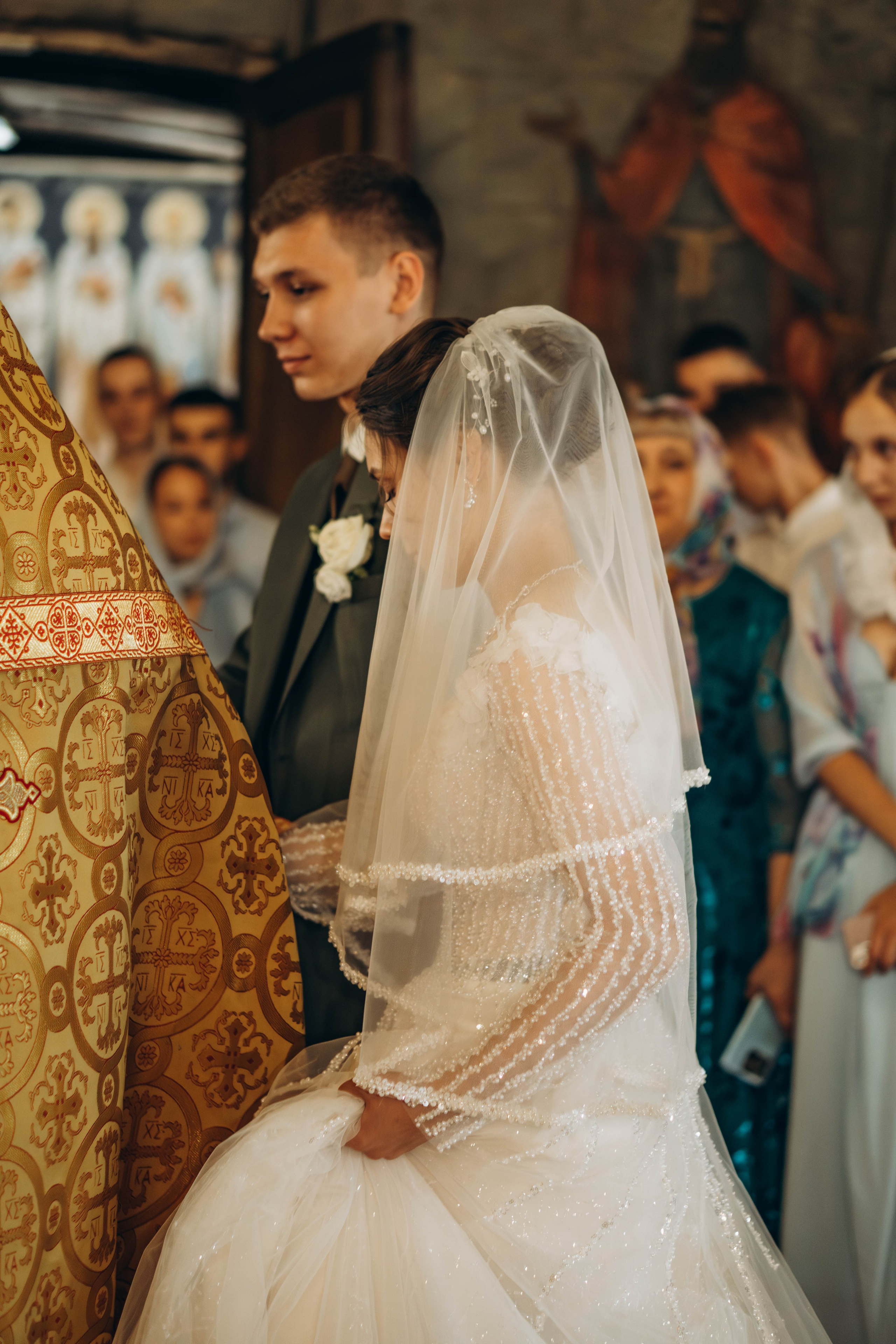 Венчание Поликарпа и Антонины Церковь Рождества Христова. Фотограф Москва Валерия Веденина