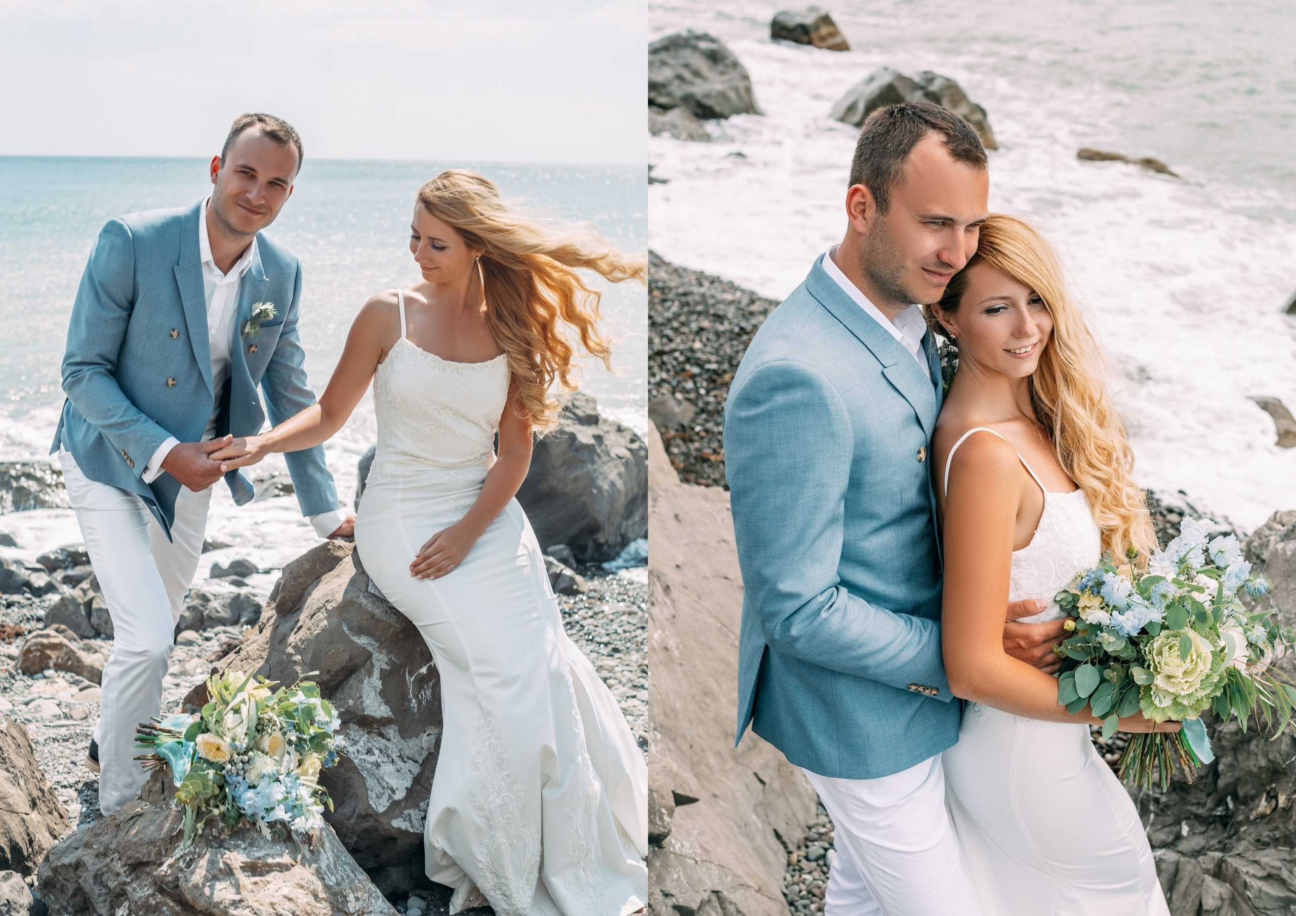 Wedding by the Sea. Valeria Coconova Photographer Italy Como Milan