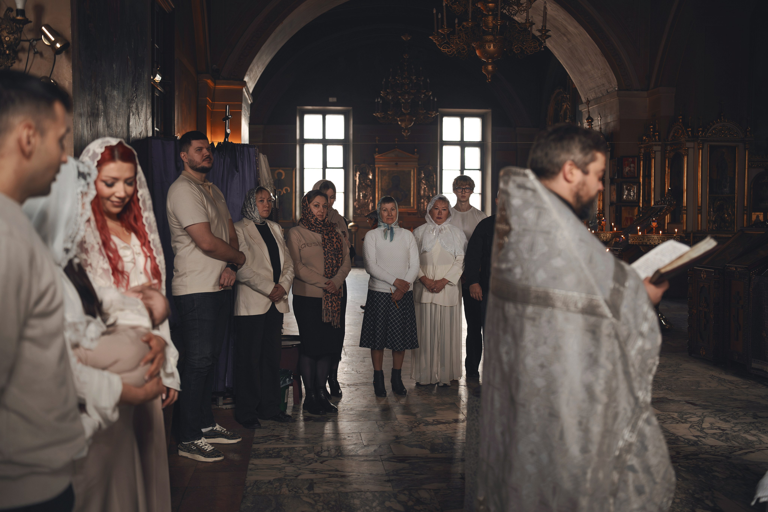 Крещение в православном Храме Воскресения Словущего в Даниловской Слободе. Семейный фотограф в Москве 📸
