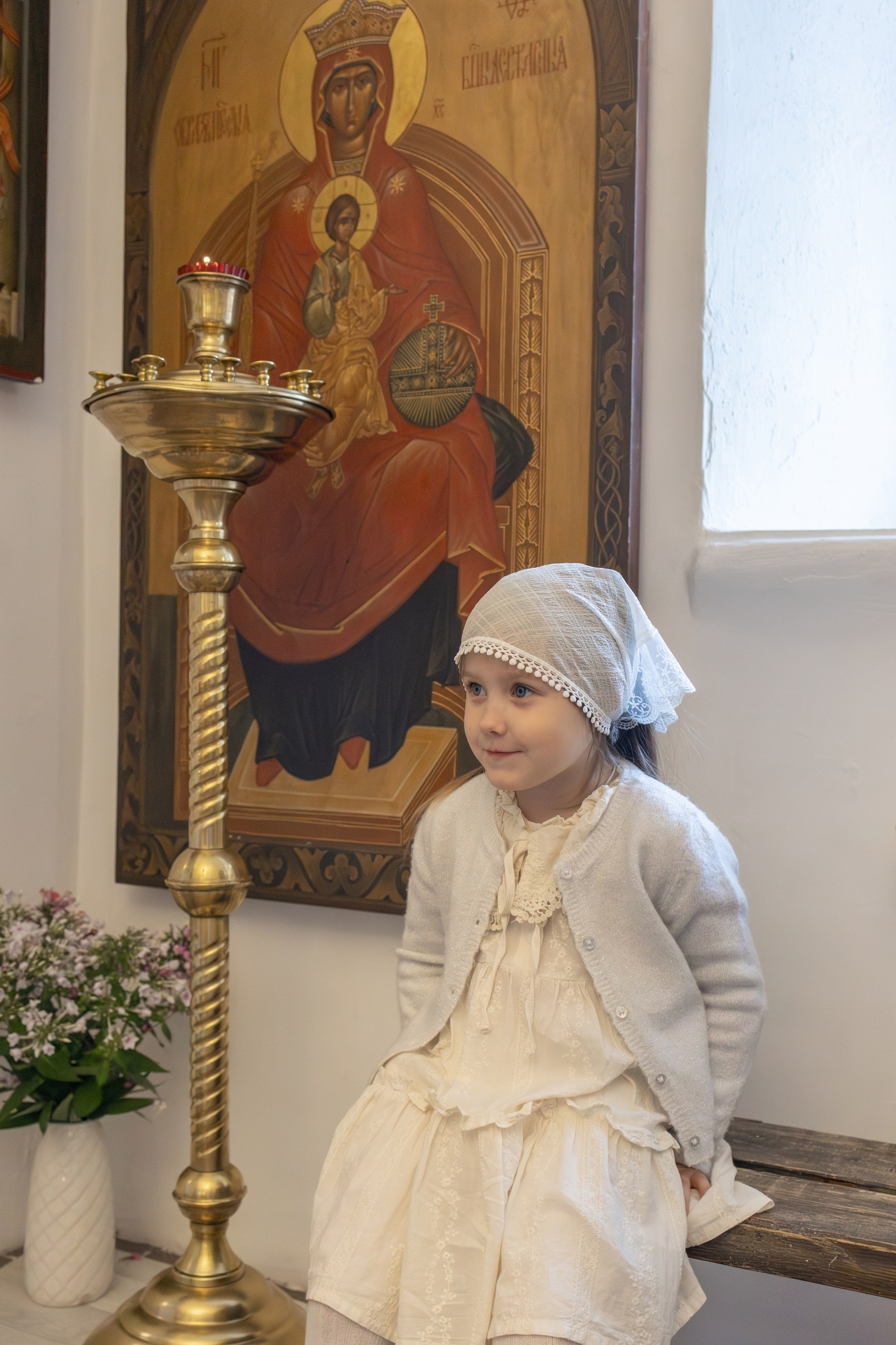 Таинство Крещения Степана в храме Воскресения Христова, с. Трубино (Калужская обл.). Надежда Стар семейный и церковный фотограф в Жукове и Калужской области