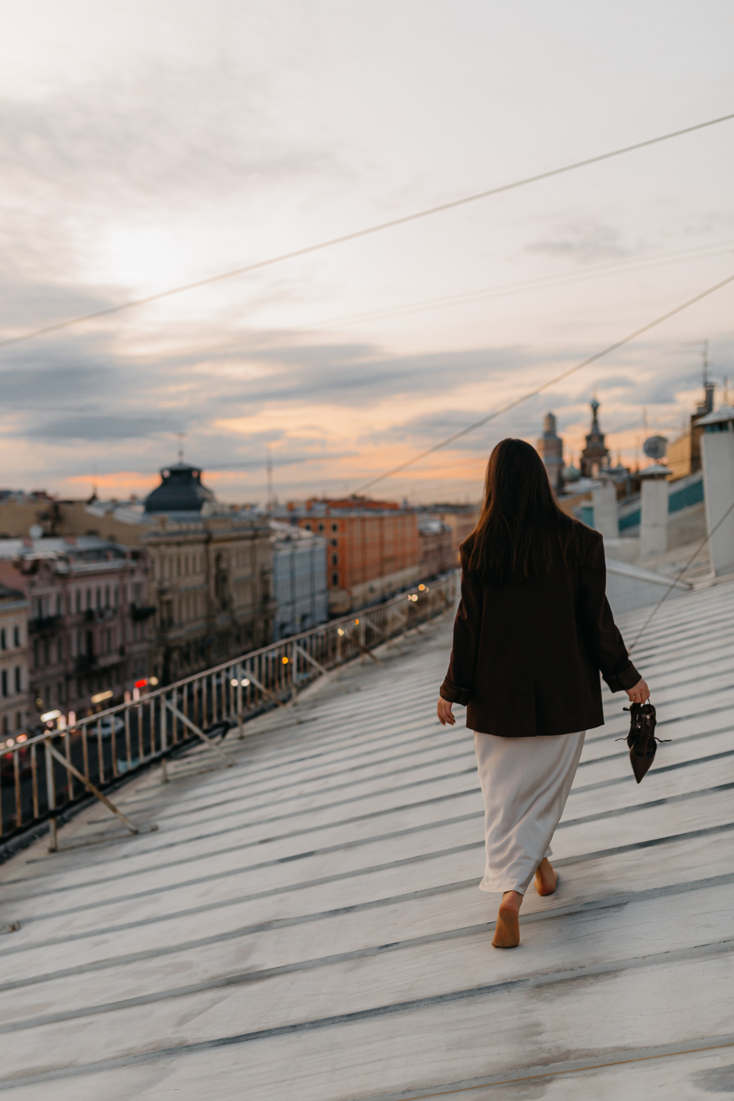 LoveStory на крышах Питера. Фотограф Санкт-Петербург Князева Елизавета
