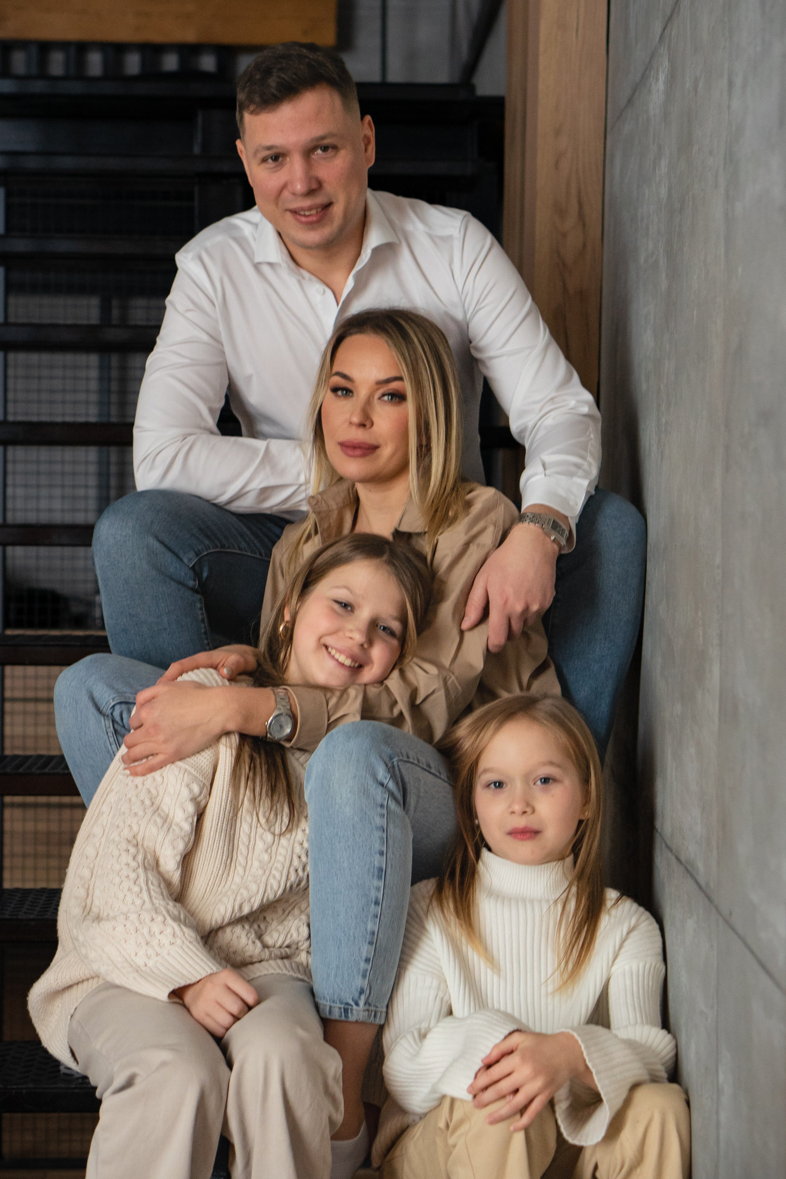 Семья К. Новогодняя история в студии. Фотограф Ольга Игорева