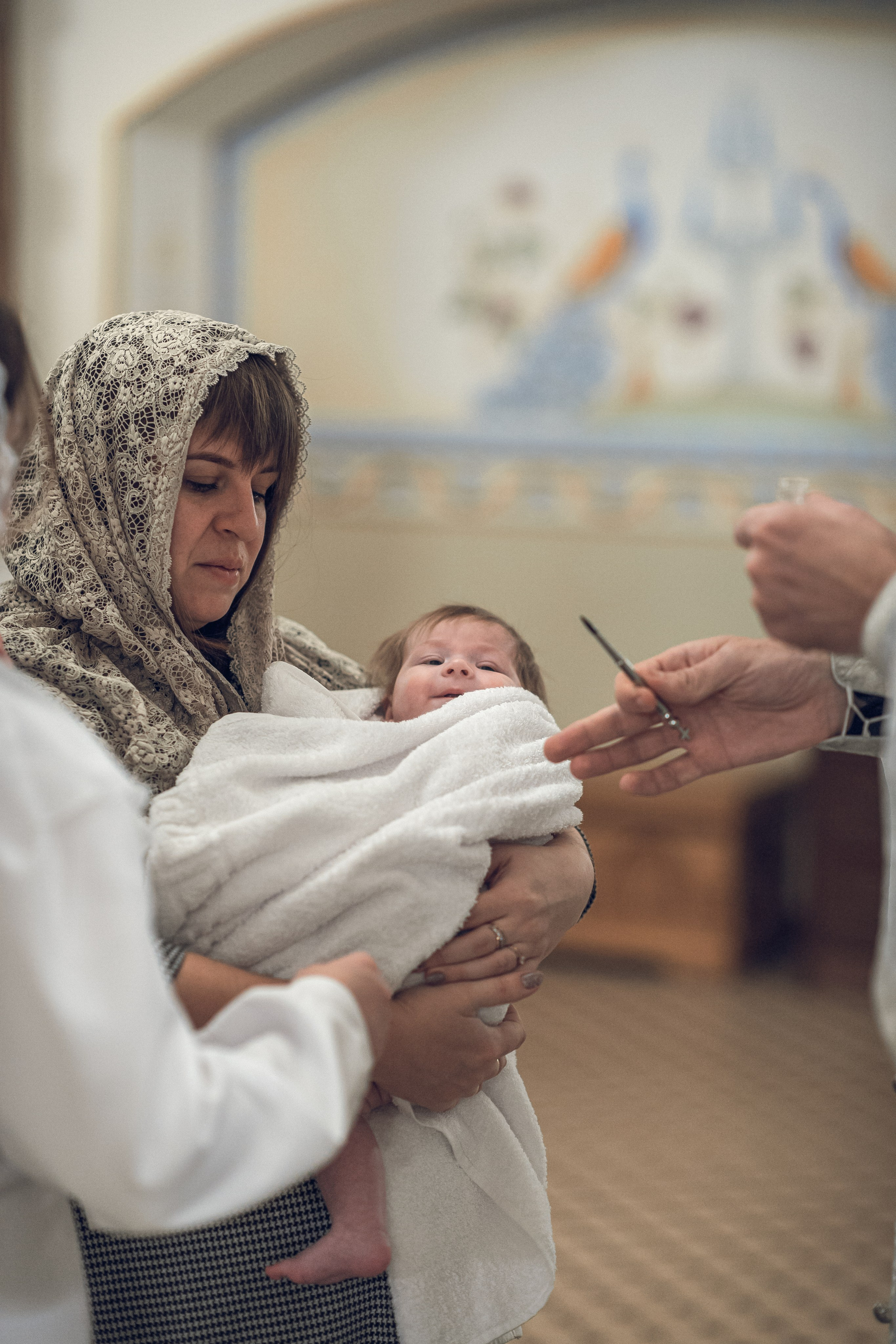 Крещение Полины. Фотограф на крещение в Рязани. Семейный фотограф