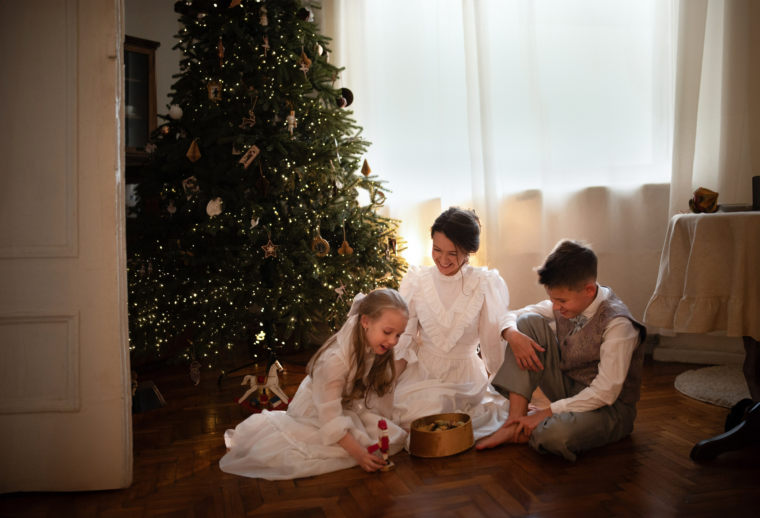 Новый год в винтажном стиле. Семейный и детский фотограф в Москве Анна Оськина