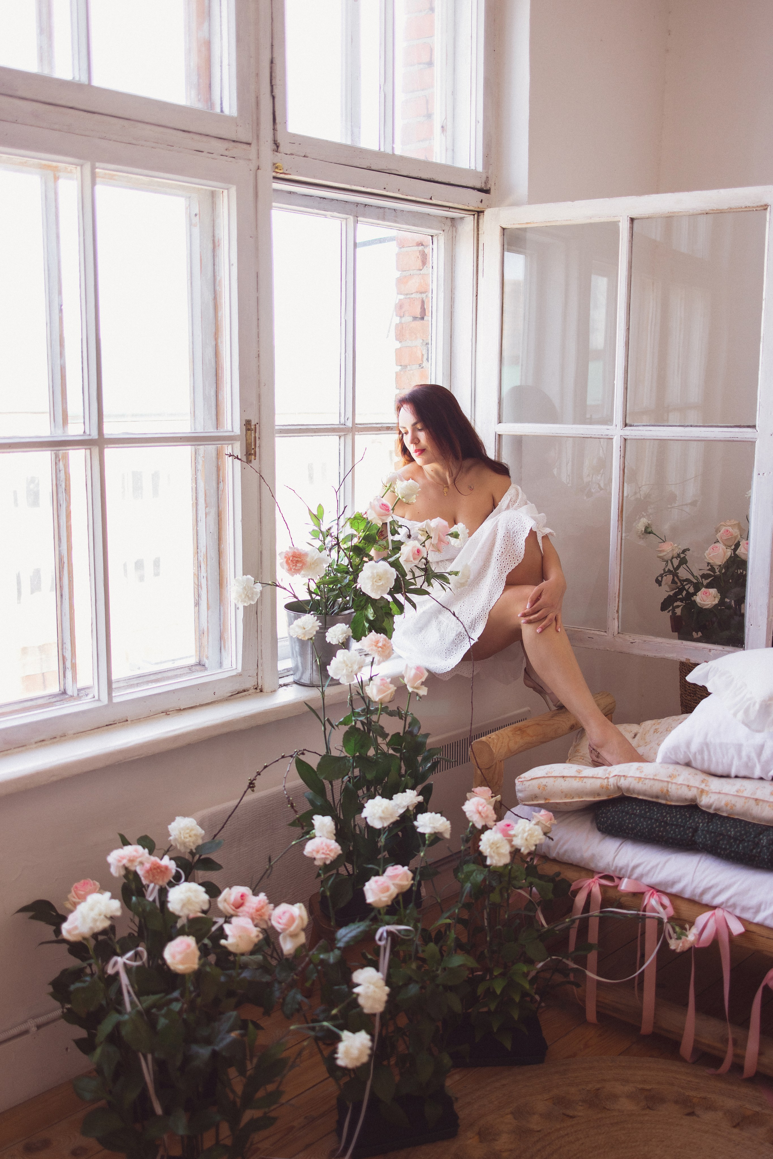 Фотосессия с живыми цветами в фотостудии г. Краснодар. Семейный и детский фотограф в Краснодаре Анна Трашкова