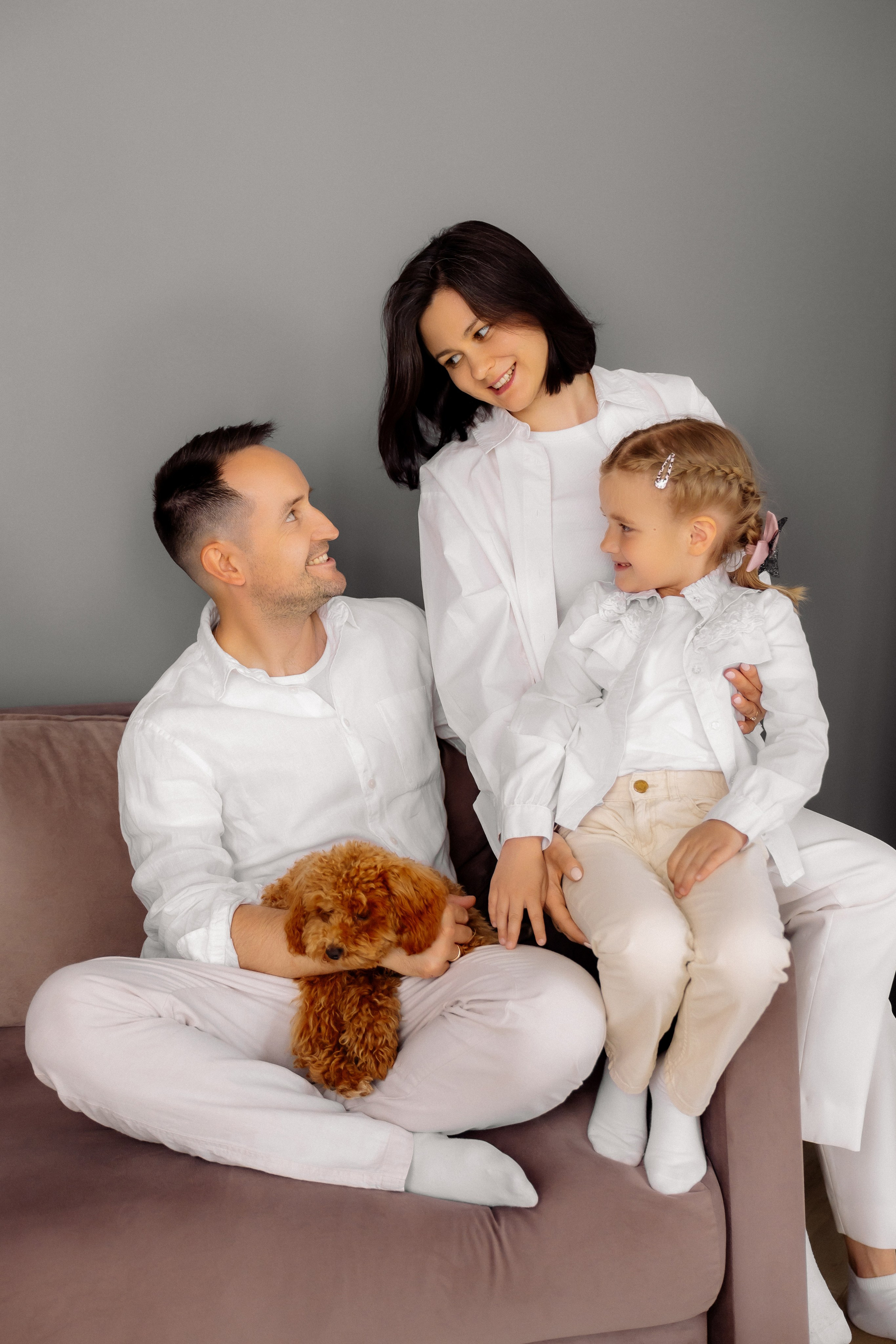 Семейная фотосессия с собачкой. Зотова Алена — семейный и женский фотограф в Зеленограде