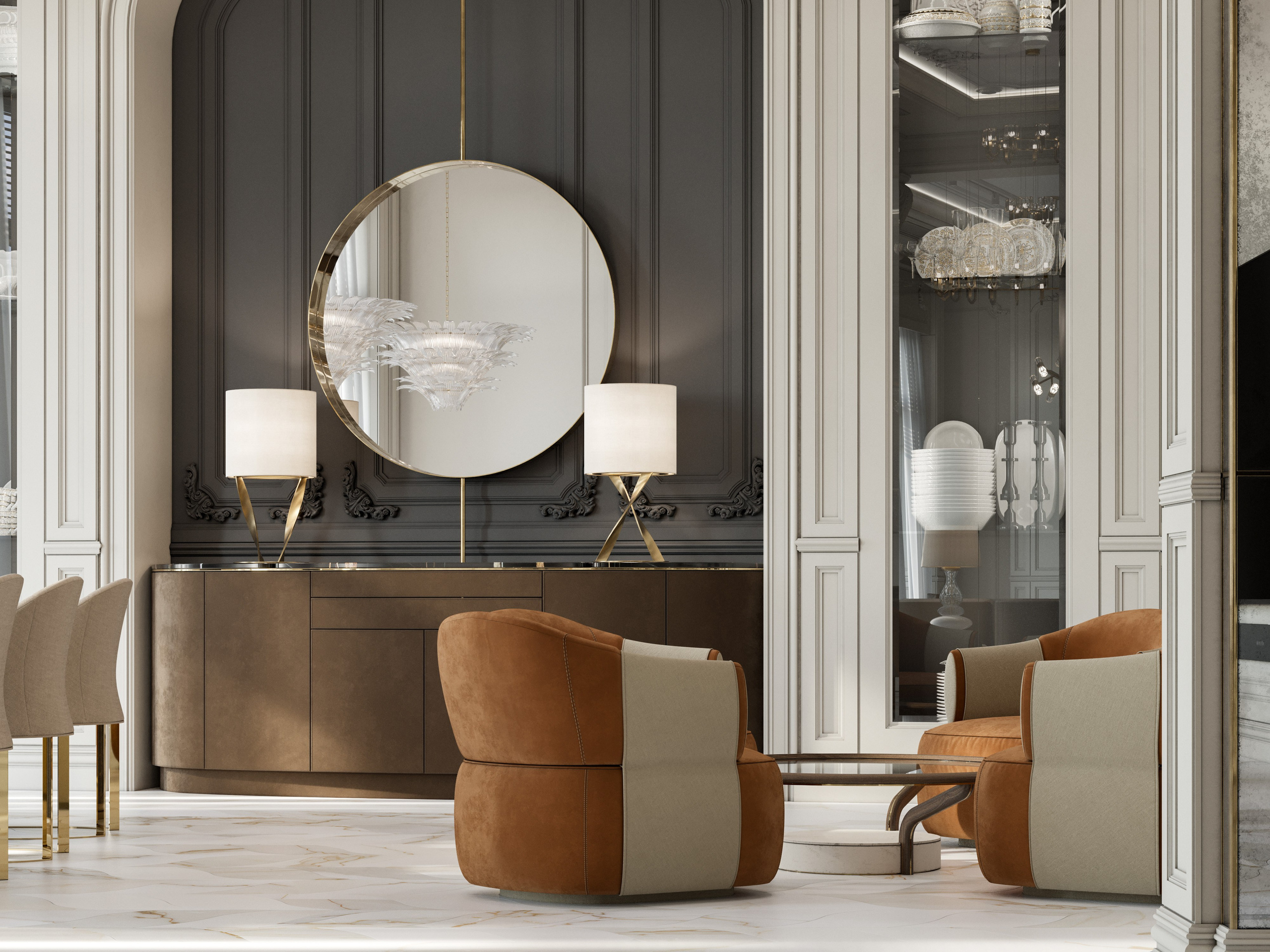 Классика и Современность: 3D Визуализации Особняка с Высокими Потолками. Визуализатор интерьера в Москве | Брагин Кирилл