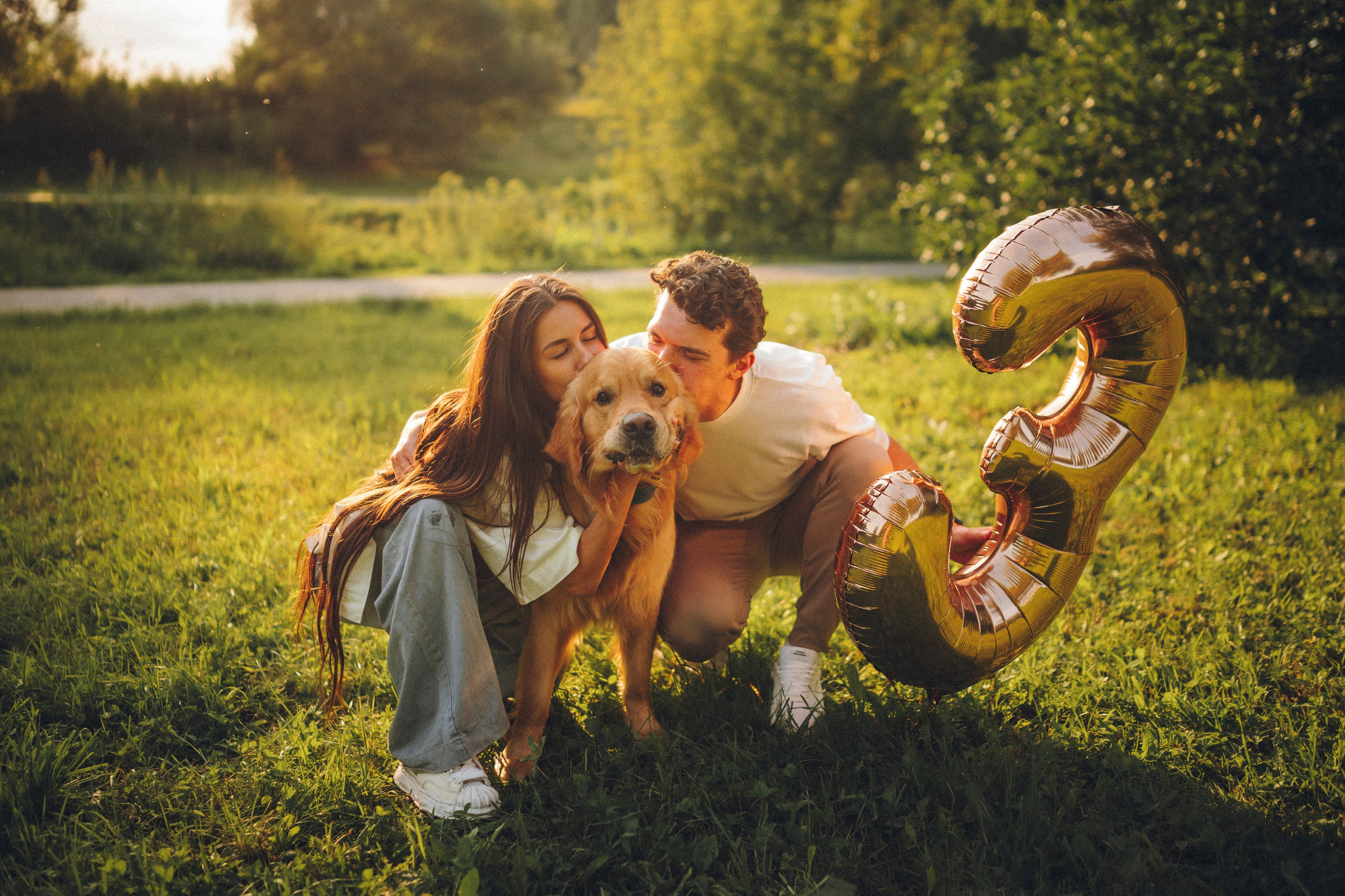 Карина, Саша и Луни. Семейный фотограф анималист Ананьева Мария — Москва