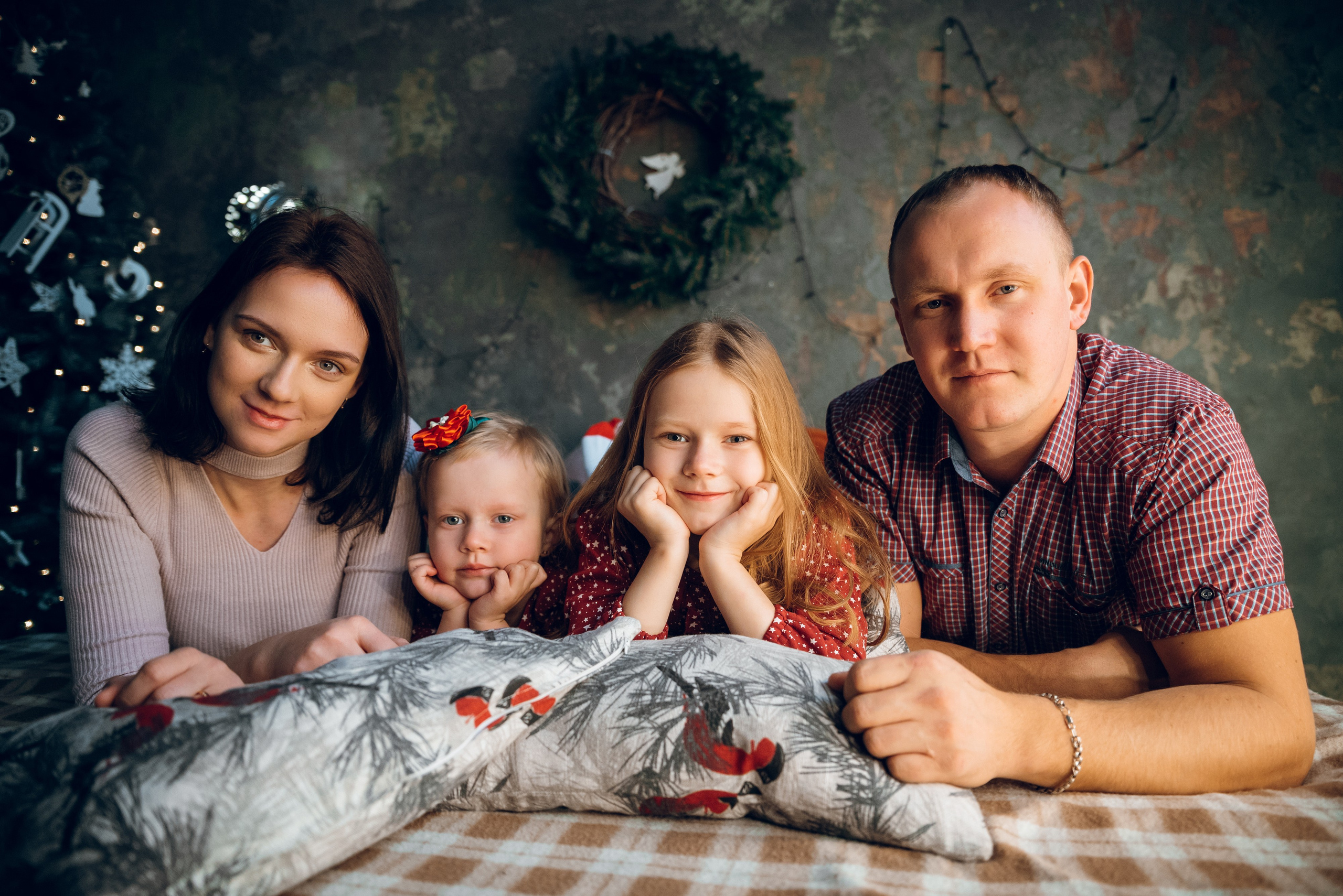 Новогодняя семейная фотосессия минск недорого 